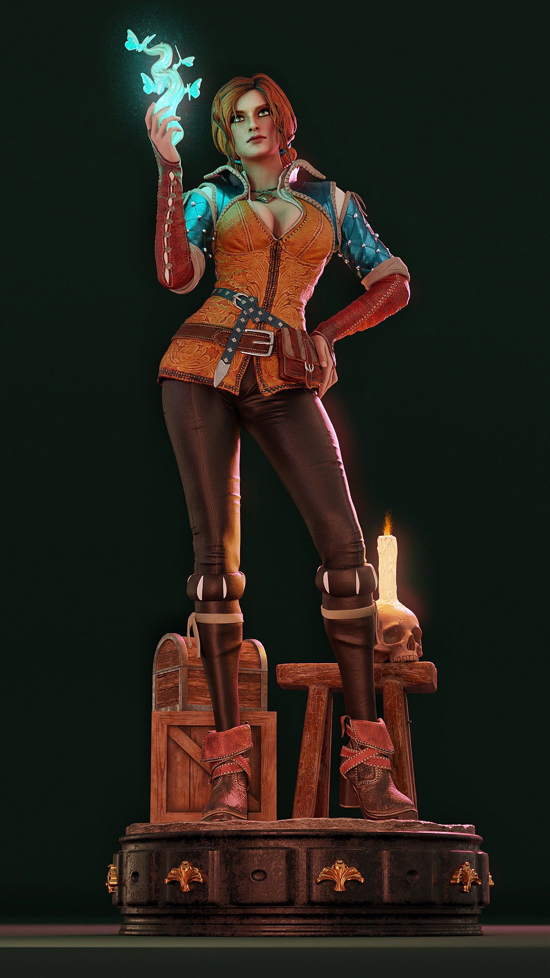 Triss Merigold Sculpture (75mm to 500mm) - Unassembled/Unpainted/3D Print