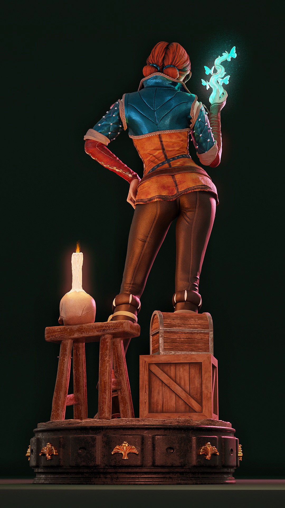 Triss Merigold Sculpture (75mm to 500mm) - Unassembled/Unpainted/3D Print