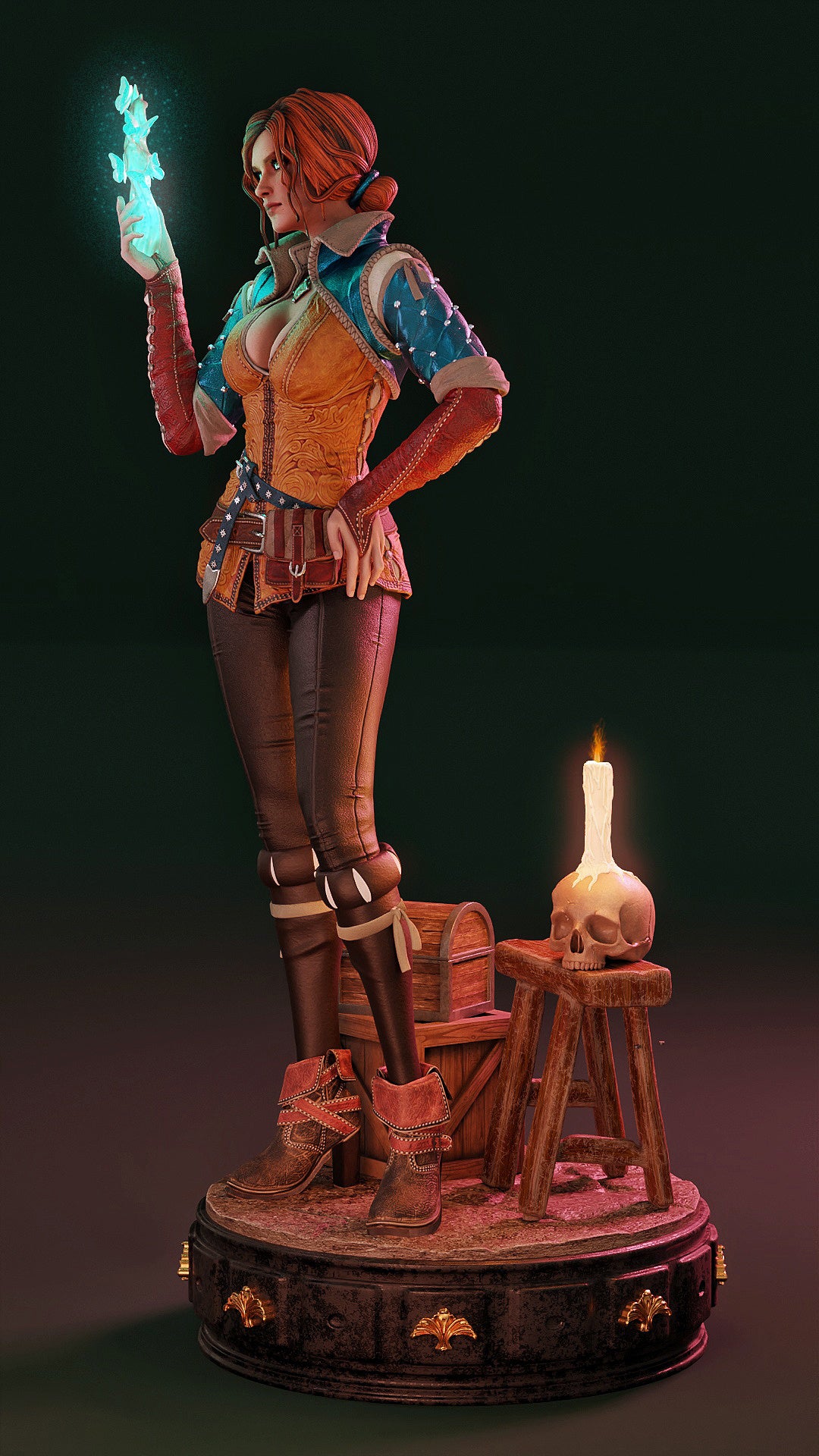 Triss Merigold Sculpture (75mm to 500mm) - Unassembled/Unpainted/3D Print