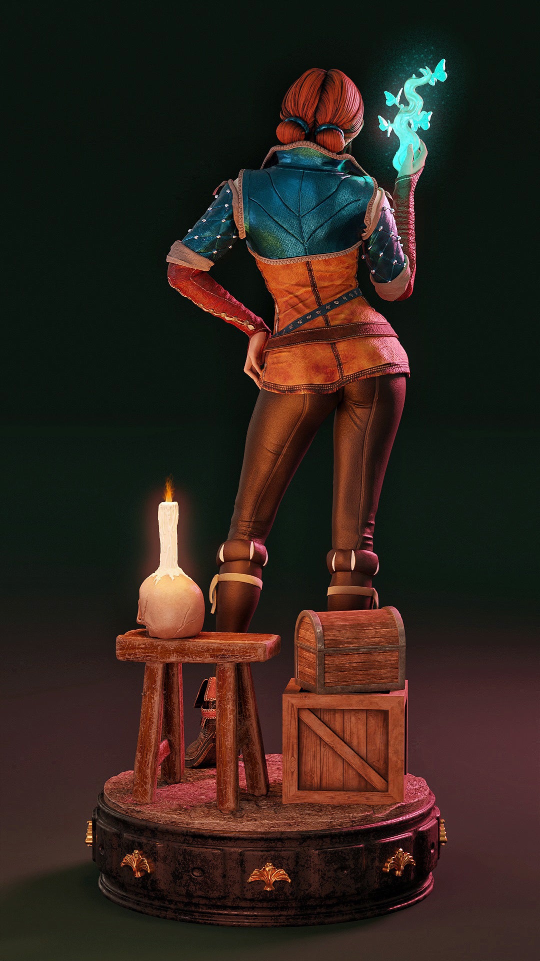 Triss Merigold Sculpture (75mm to 500mm) - Unassembled/Unpainted/3D Print
