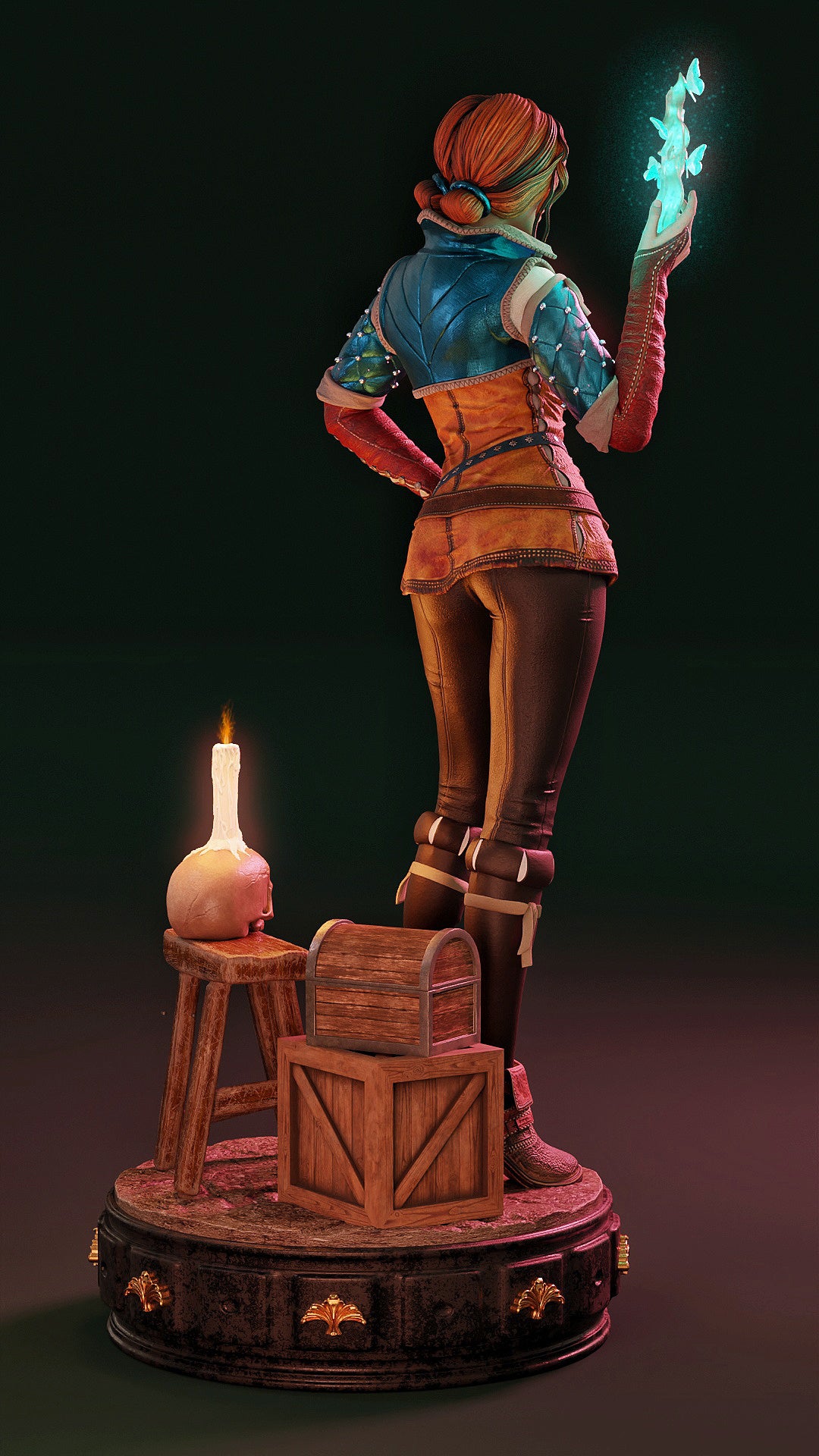 Triss Merigold Sculpture (75mm to 500mm) - Unassembled/Unpainted/3D Print