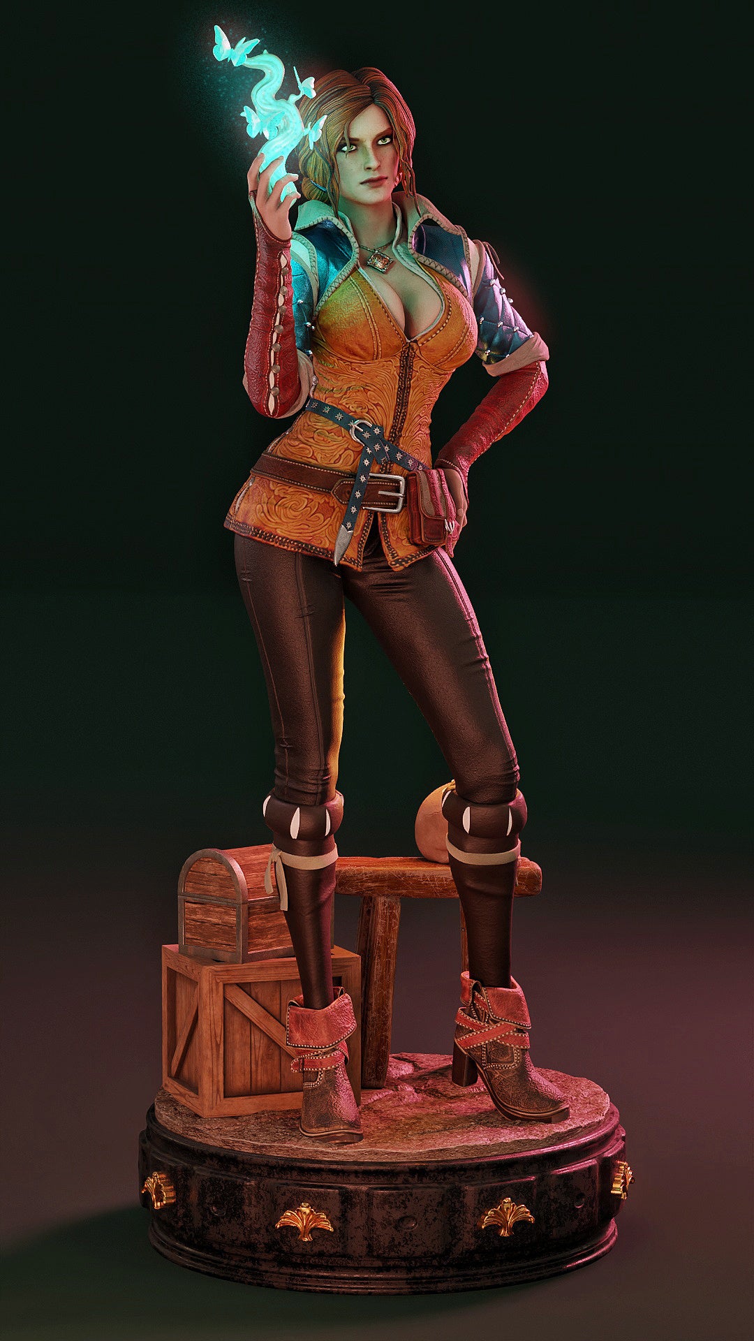 Triss Merigold Sculpture (75mm to 500mm) - Unassembled/Unpainted/3D Print