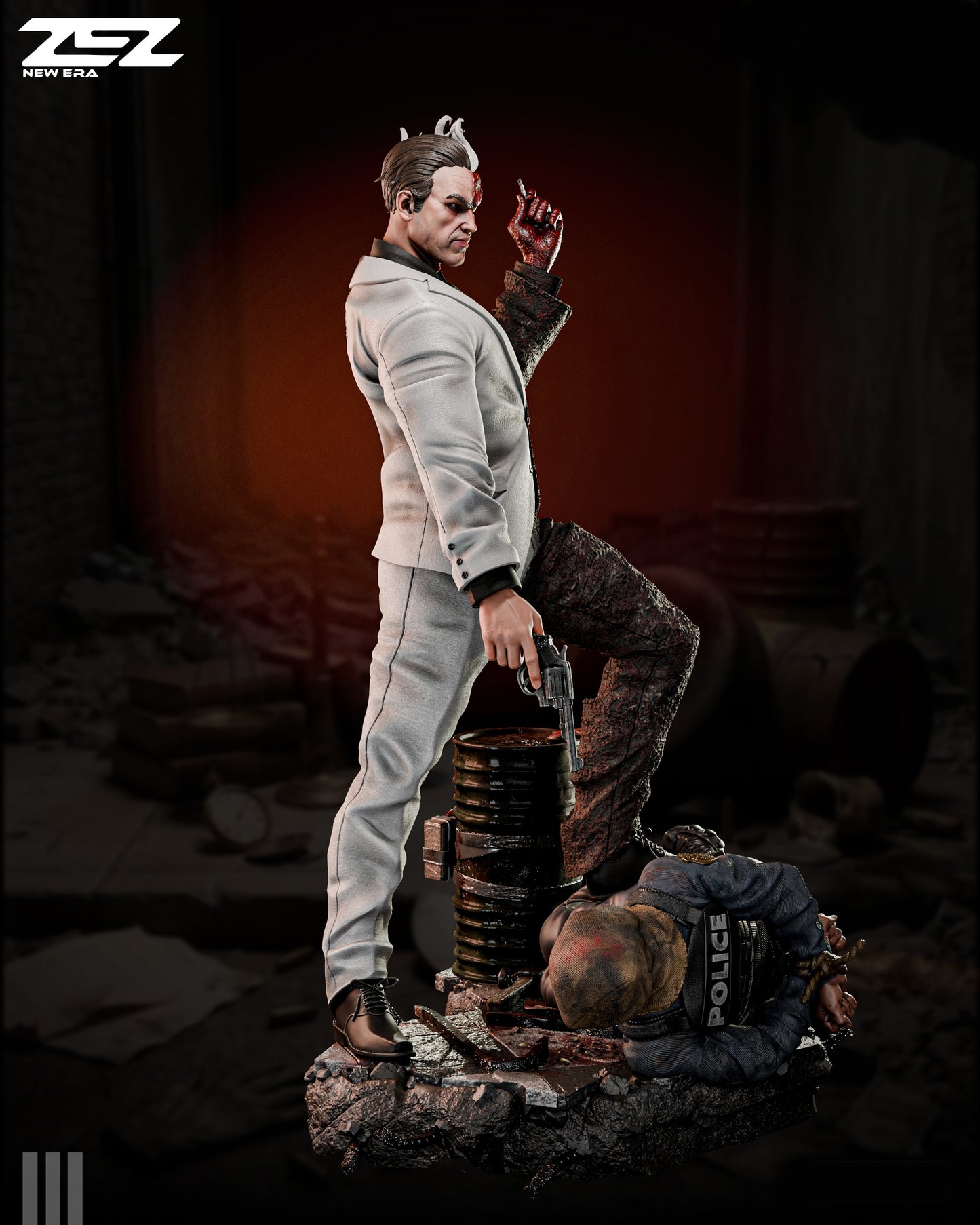 Two-Face Sculpture (75mm to 500mm) - Unassembled/Unpainted/3D Print
