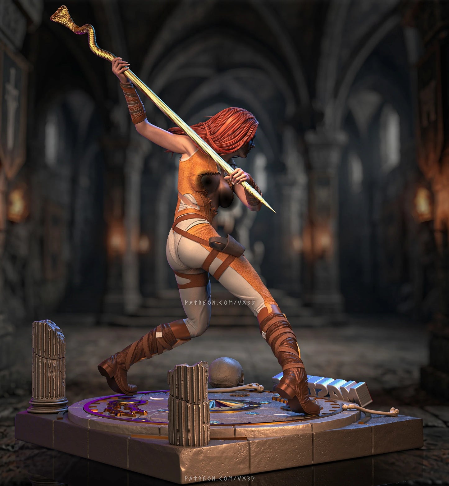 Teela NSFW Sculpture (75mm to 500mm) - Unassembled/Unpainted/3D Print
