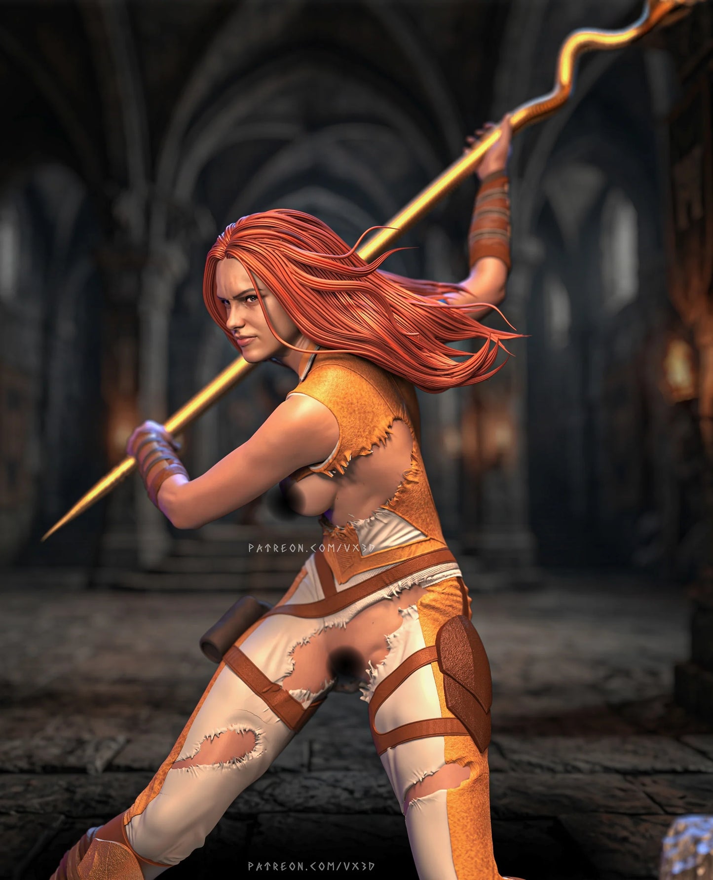 Teela NSFW Sculpture (75mm to 500mm) - Unassembled/Unpainted/3D Print