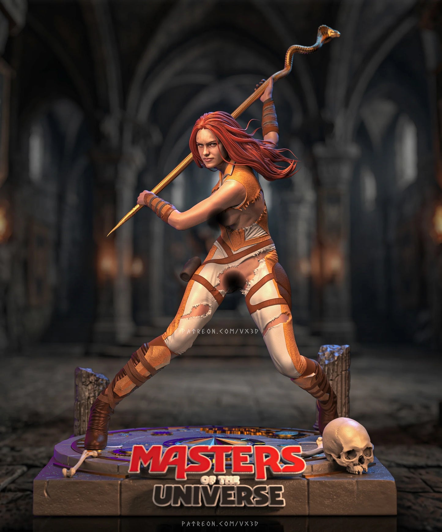 Teela NSFW Sculpture (75mm to 500mm) - Unassembled/Unpainted/3D Print
