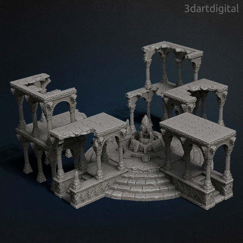 Temple of Puffnathrax - Terrain - by 3dartDigital - Tabletop RPG Miniature - Roleplaying 3D Printed Fantasy Mini