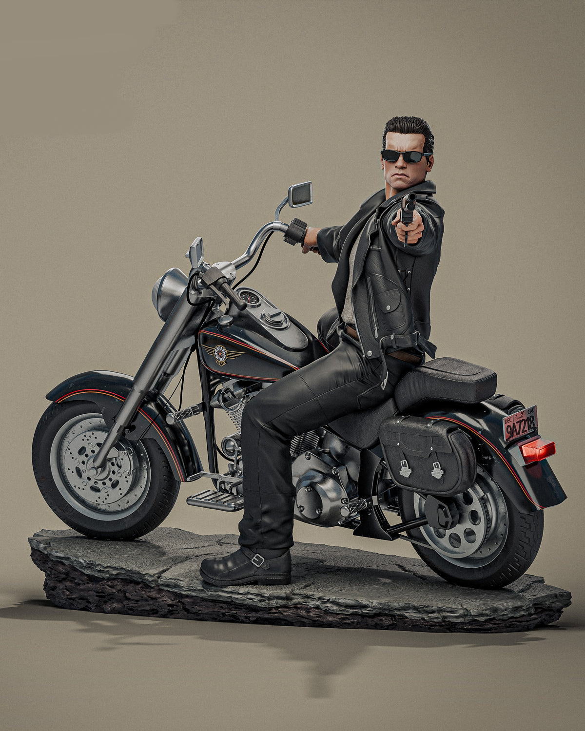 Terminator T-800 Sculpture (75mm to 500mm) - Unassembled/Unpainted/3D Print