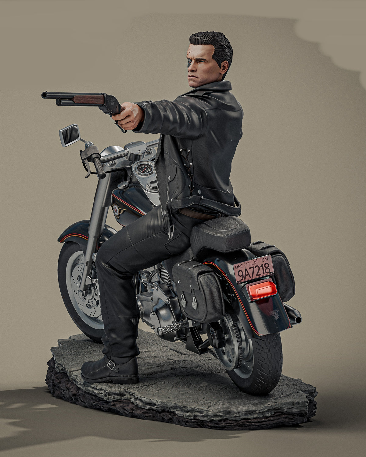 Terminator T-800 Sculpture (75mm to 500mm) - Unassembled/Unpainted/3D Print