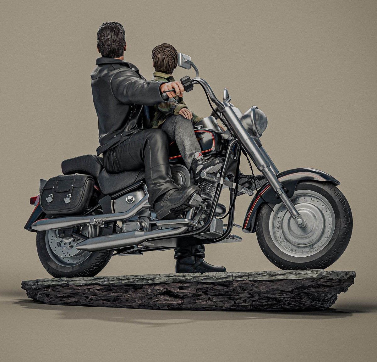 Terminator T-800 Sculpture (75mm to 500mm) - Unassembled/Unpainted/3D Print