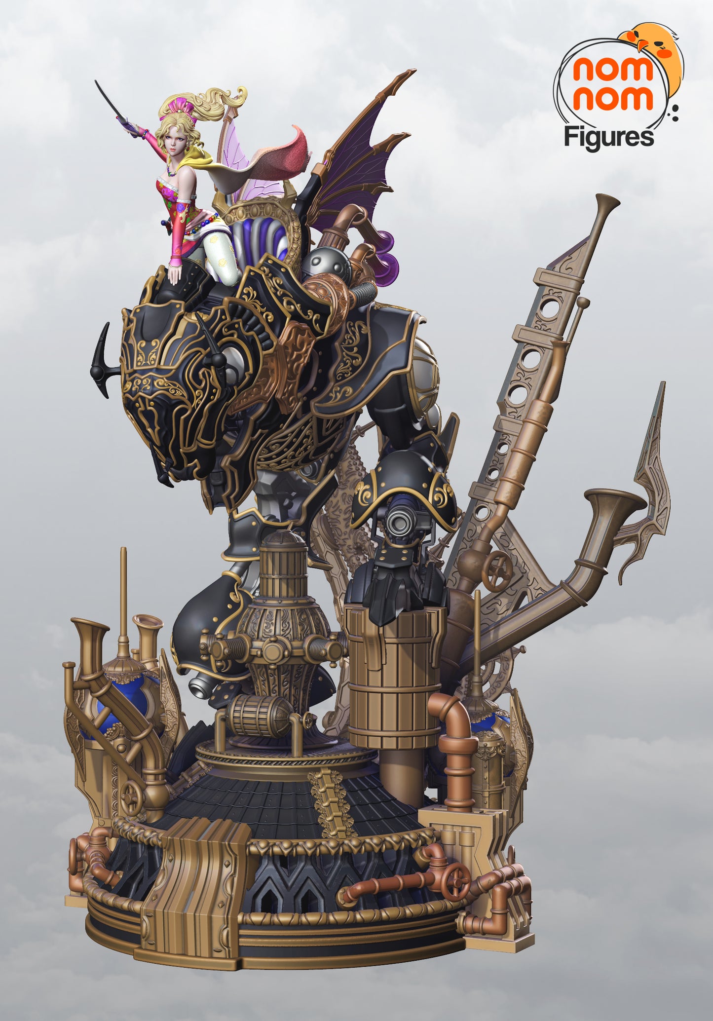 Terra with Magitek - Final Fantasy - by Nom Nom- Tabletop RPG Miniature - Roleplaying 3D Printed Fantasy Mini
