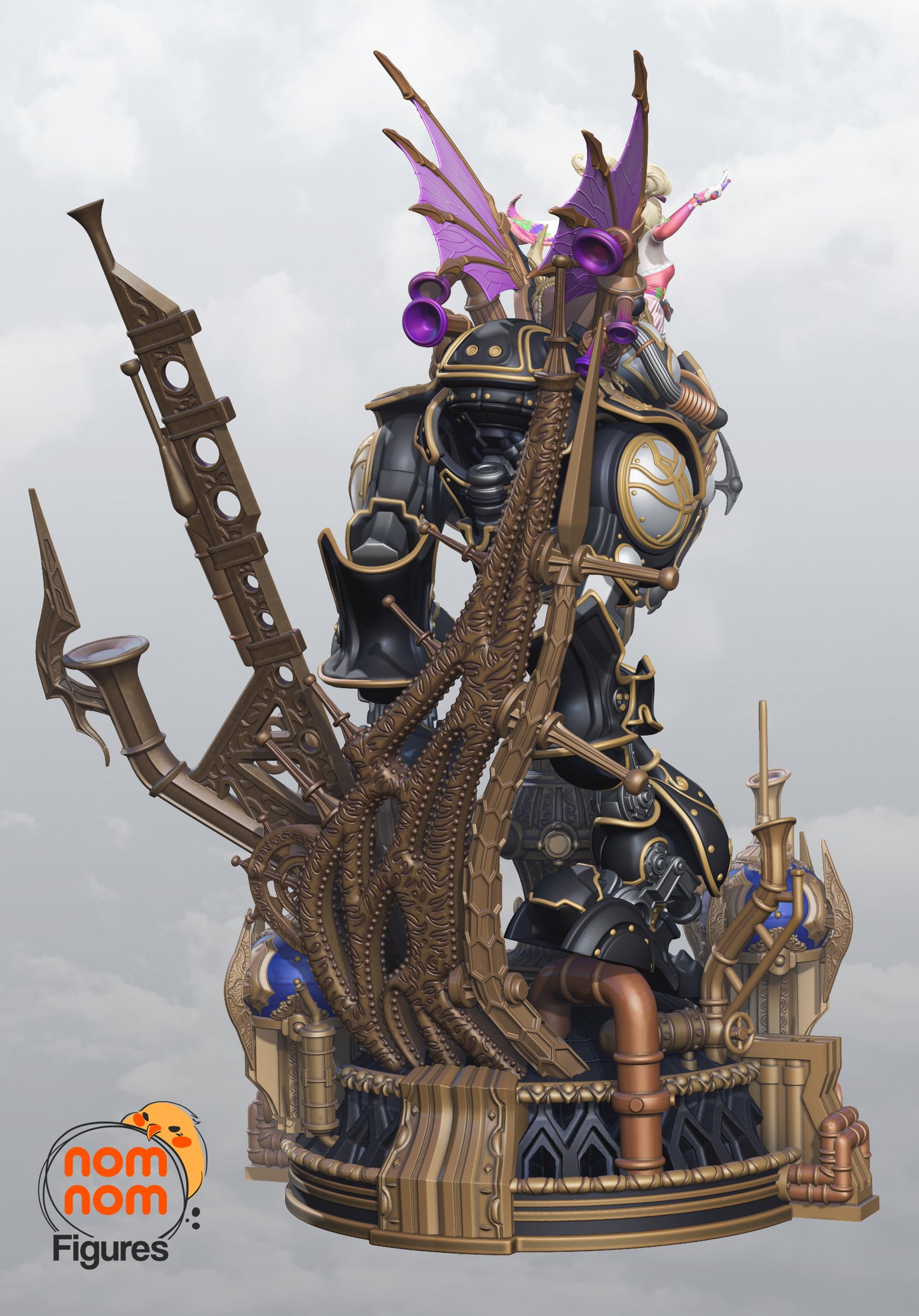Terra with Magitek - Final Fantasy - by Nom Nom- Tabletop RPG Miniature - Roleplaying 3D Printed Fantasy Mini