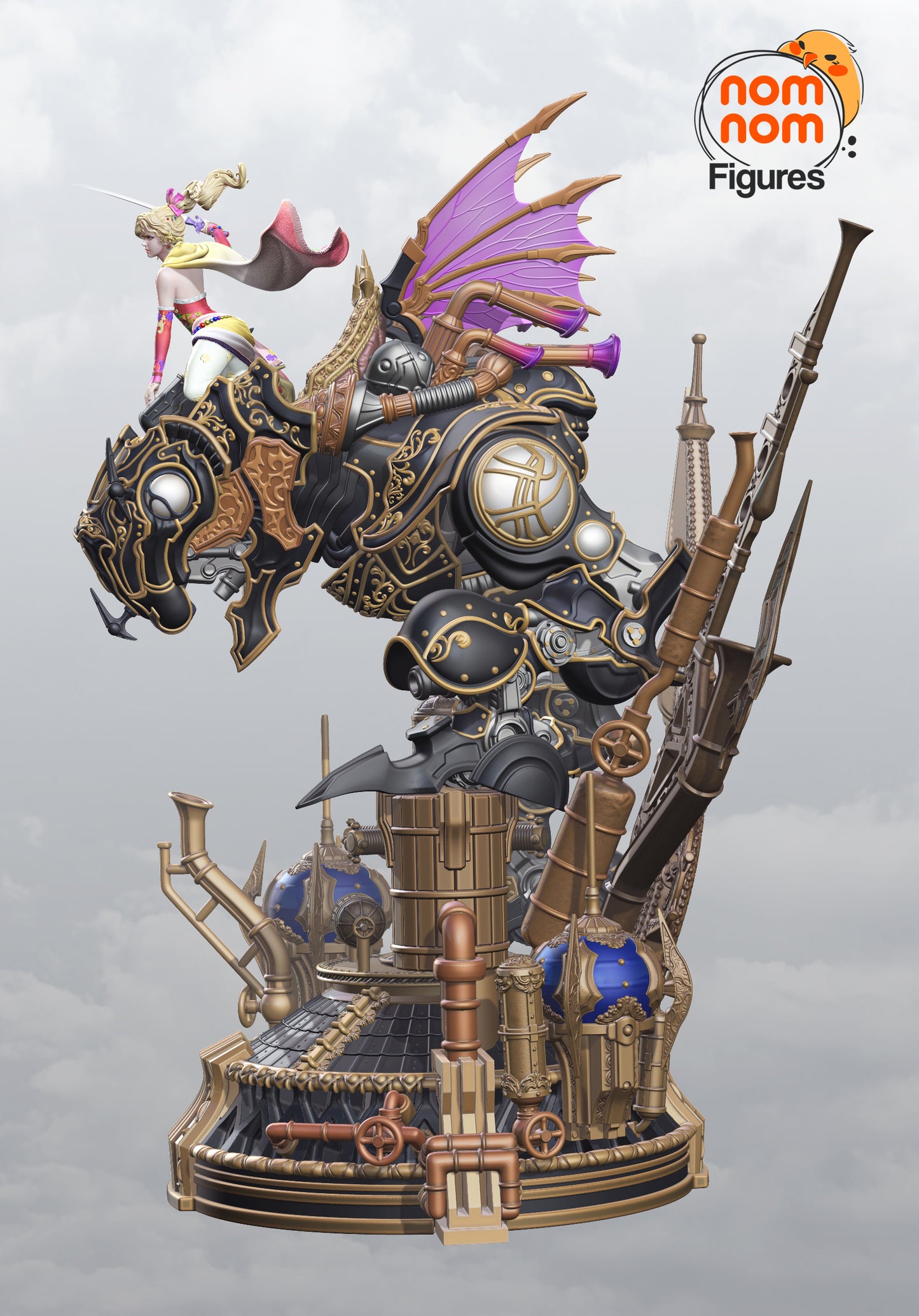 Terra with Magitek - Final Fantasy - by Nom Nom- Tabletop RPG Miniature - Roleplaying 3D Printed Fantasy Mini