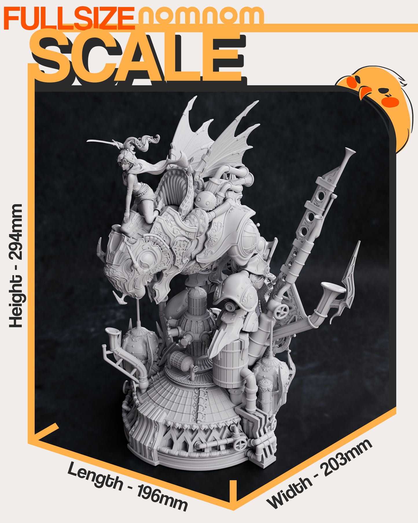 Terra with Magitek - Final Fantasy - by Nom Nom- Tabletop RPG Miniature - Roleplaying 3D Printed Fantasy Mini