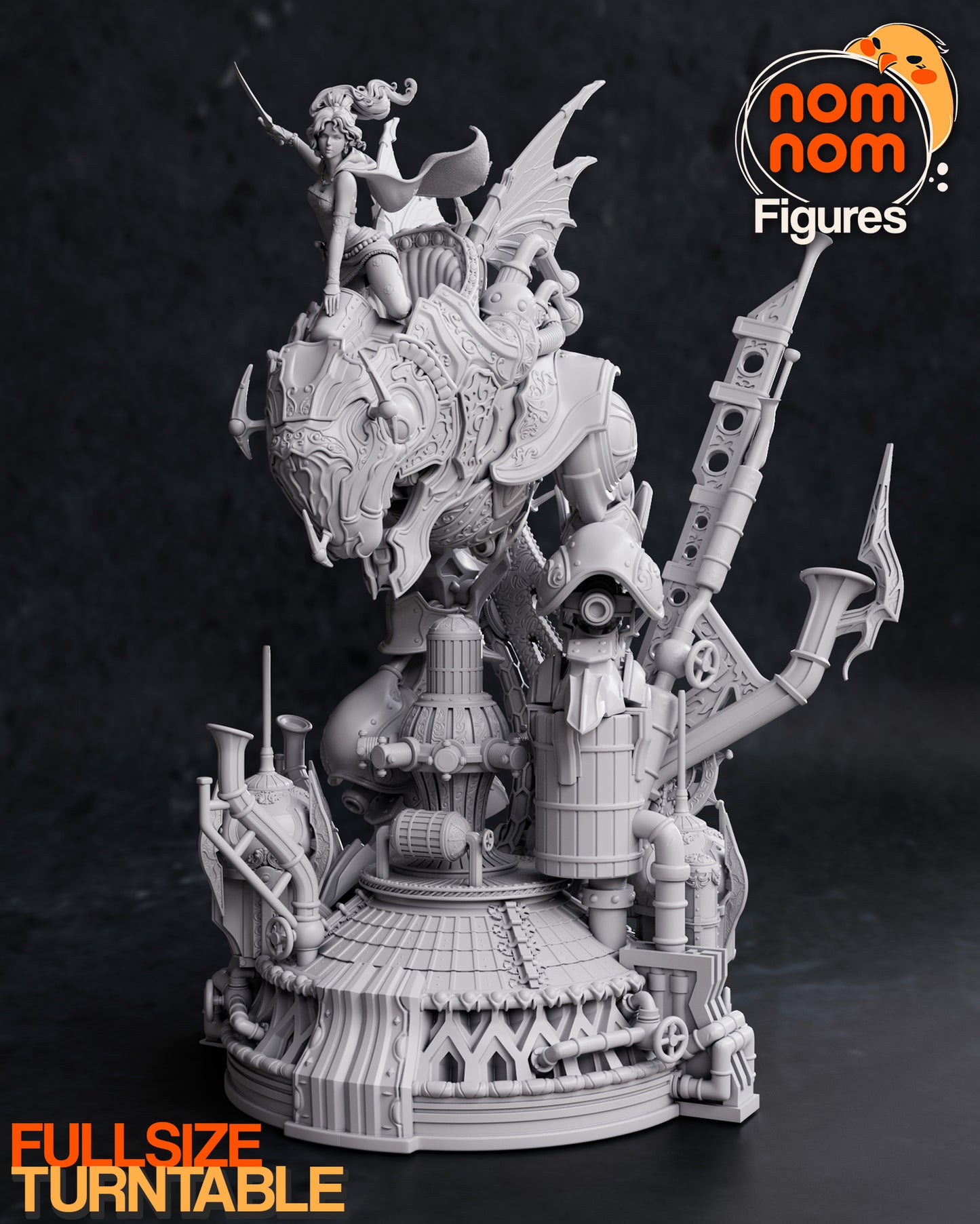 Terra with Magitek - Final Fantasy - by Nom Nom- Tabletop RPG Miniature - Roleplaying 3D Printed Fantasy Mini