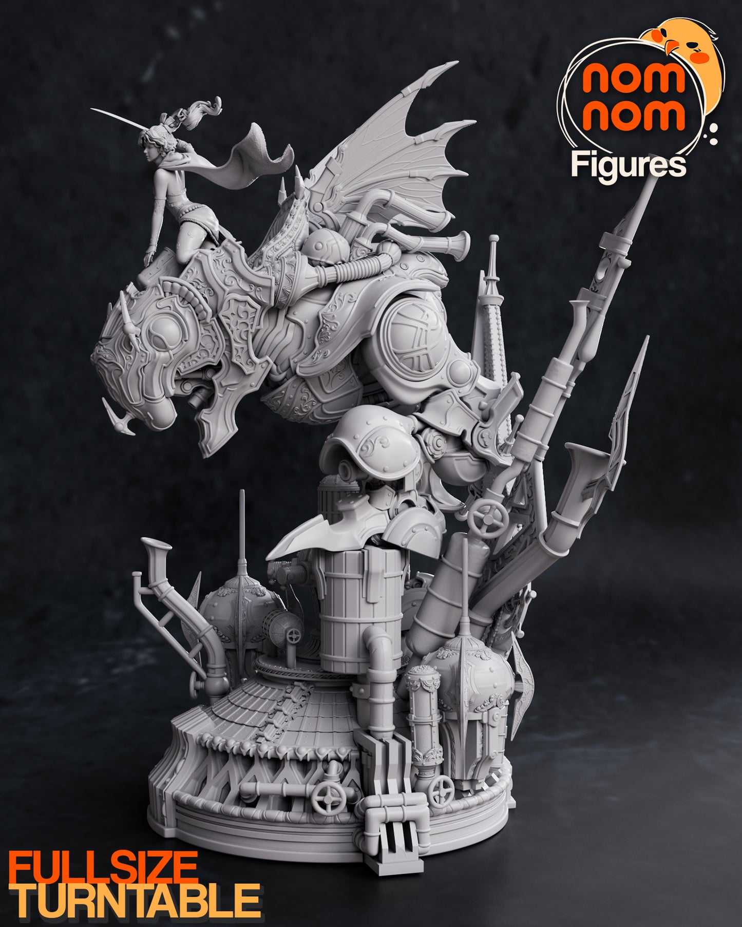 Terra with Magitek - Final Fantasy - by Nom Nom- Tabletop RPG Miniature - Roleplaying 3D Printed Fantasy Mini