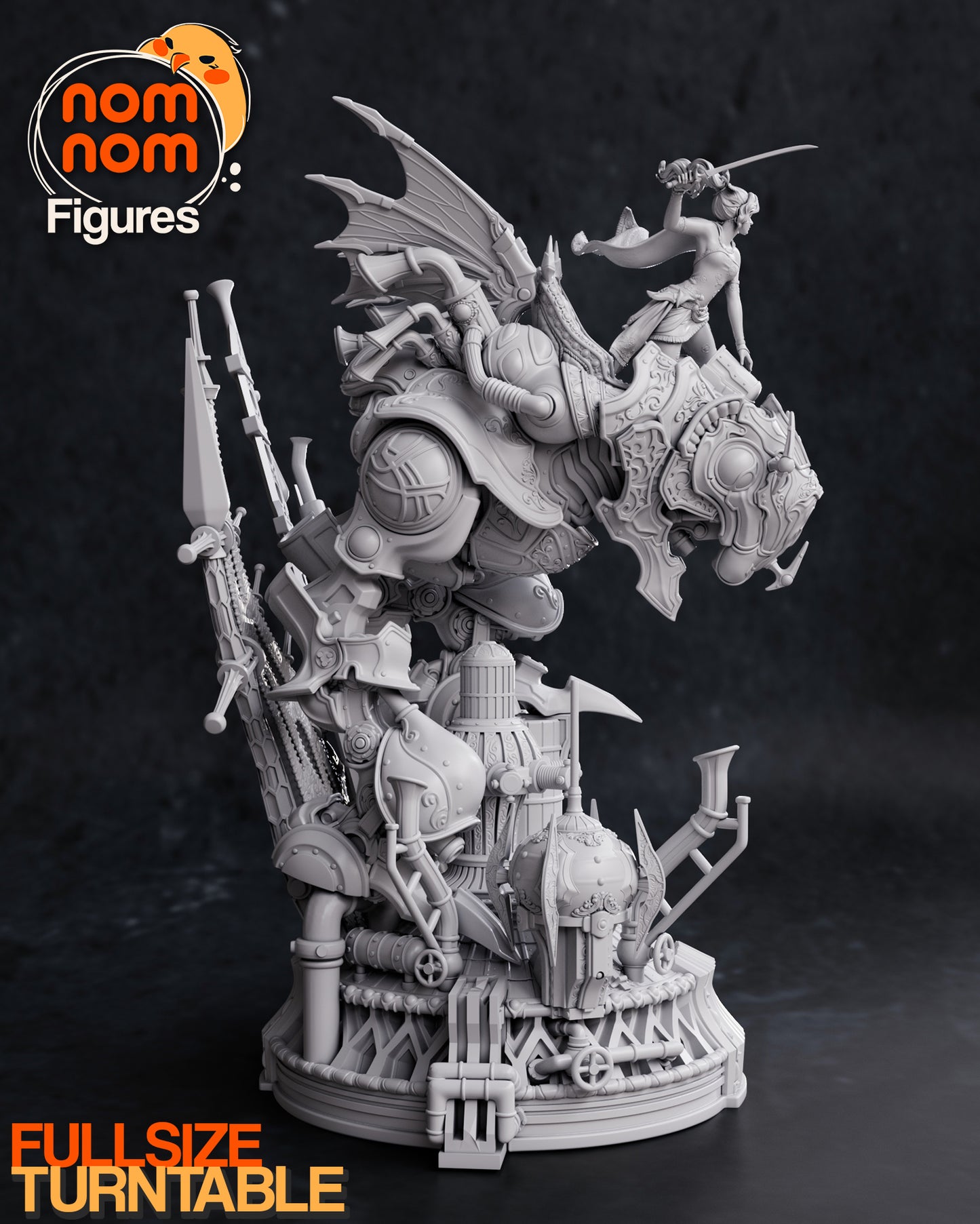 Terra with Magitek - Final Fantasy - by Nom Nom- Tabletop RPG Miniature - Roleplaying 3D Printed Fantasy Mini