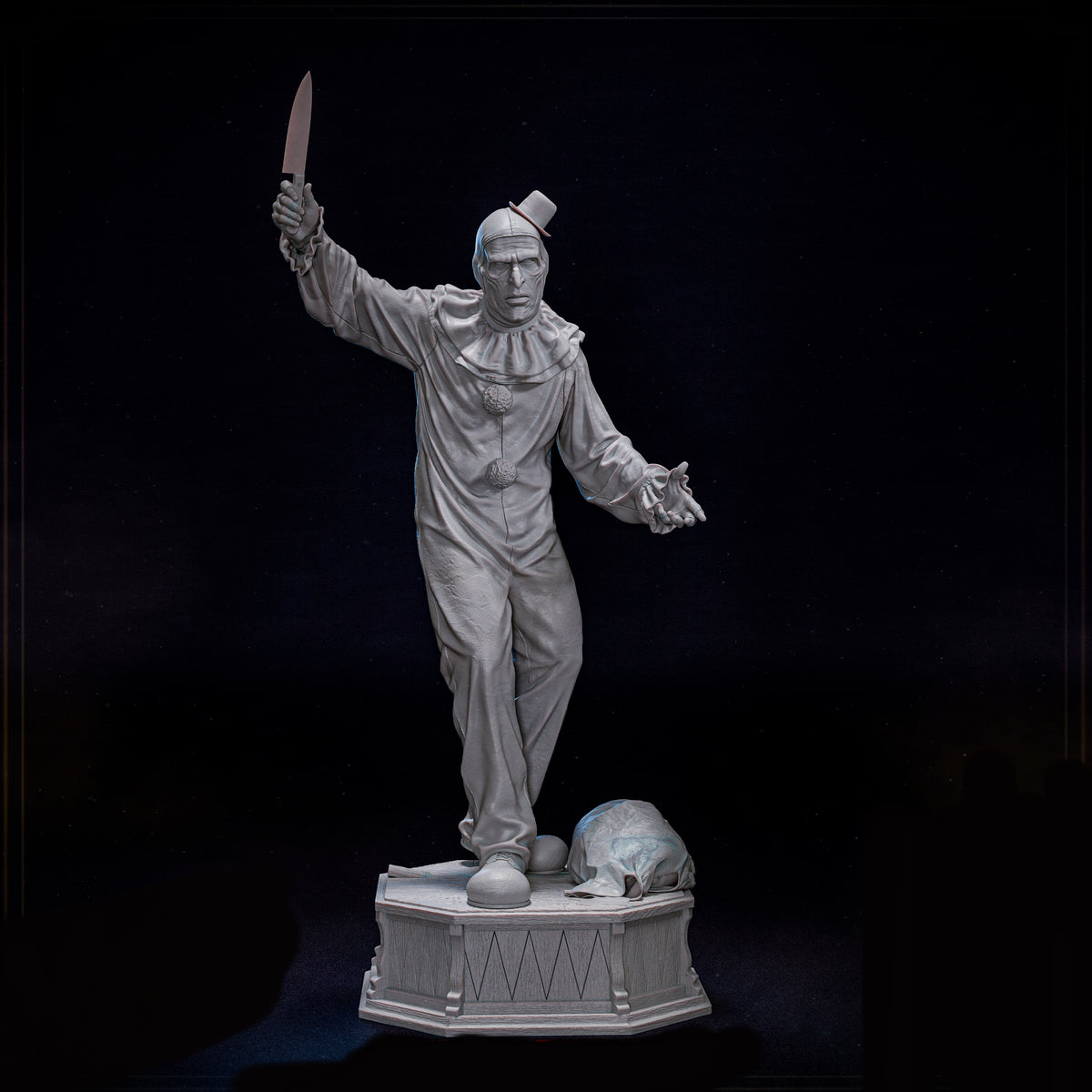 "The Terrifier" Art The Clown Sculpture (75mm to 500mm) - Unassembled/Unpainted/3D Print