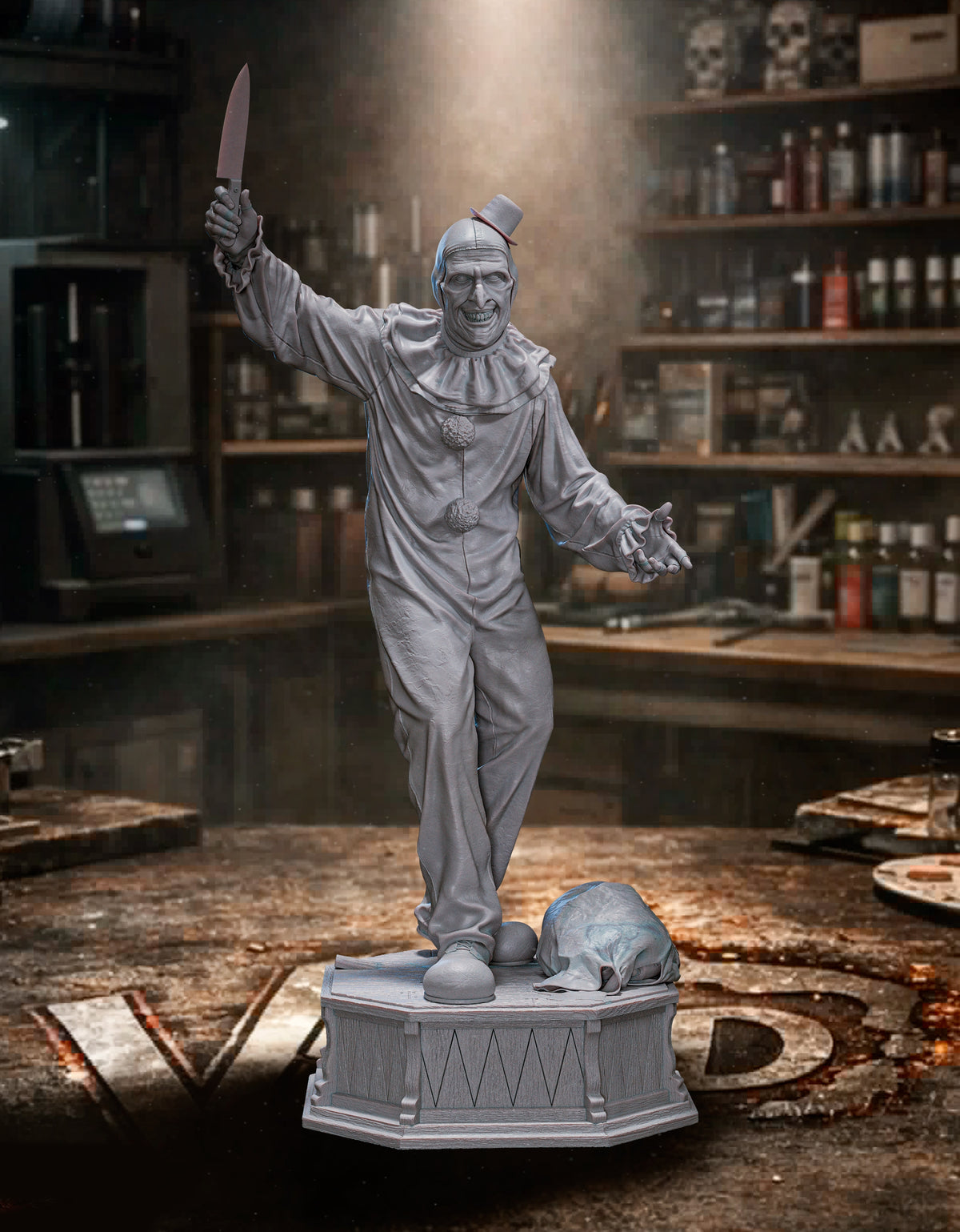 "The Terrifier" Art The Clown Sculpture (75mm to 500mm) - Unassembled/Unpainted/3D Print