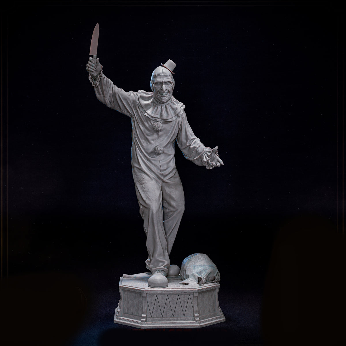 "The Terrifier" Art The Clown Sculpture (75mm to 500mm) - Unassembled/Unpainted/3D Print