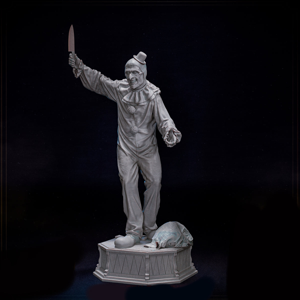 "The Terrifier" Art The Clown Sculpture (75mm to 500mm) - Unassembled/Unpainted/3D Print