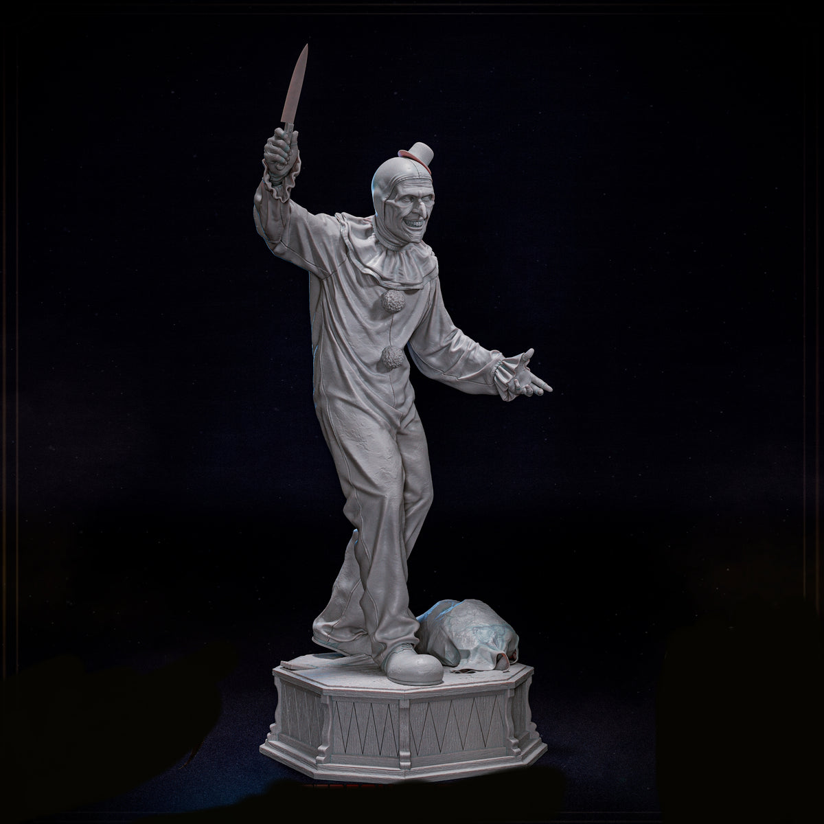 "The Terrifier" Art The Clown Sculpture (75mm to 500mm) - Unassembled/Unpainted/3D Print