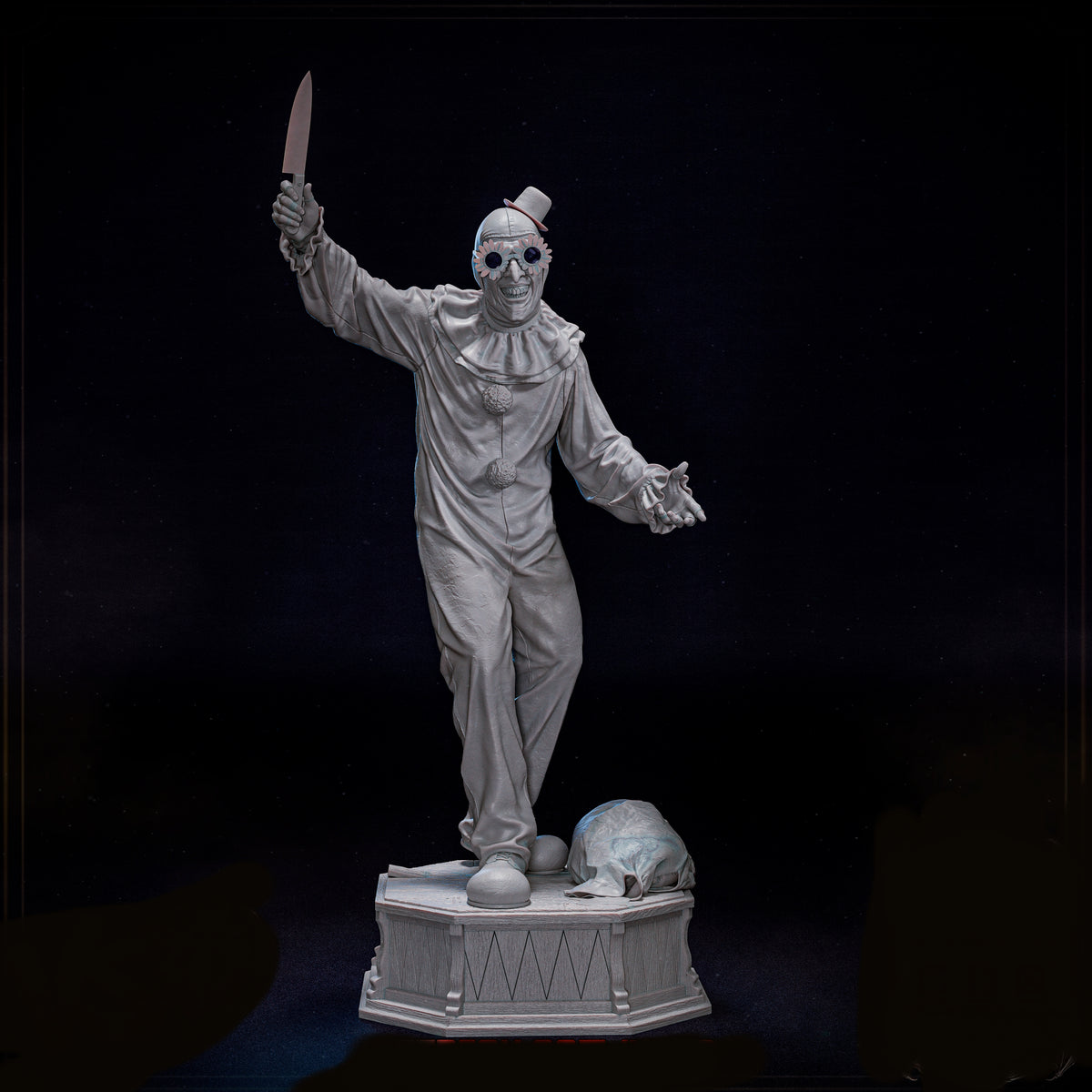 "The Terrifier" Art The Clown Sculpture (75mm to 500mm) - Unassembled/Unpainted/3D Print