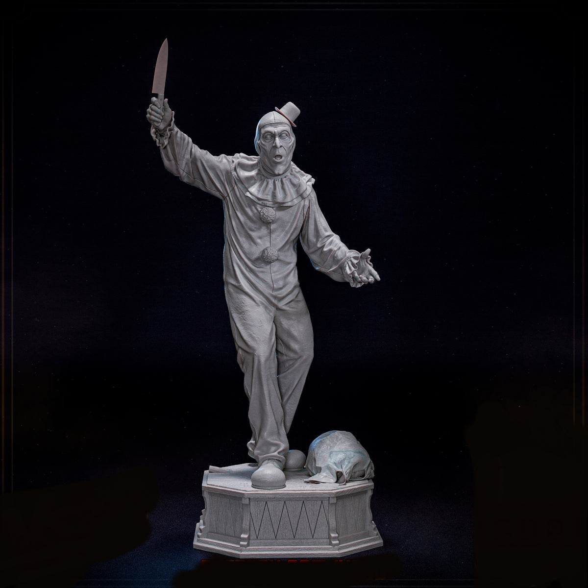 "The Terrifier" Art The Clown Sculpture (75mm to 500mm) - Unassembled/Unpainted/3D Print