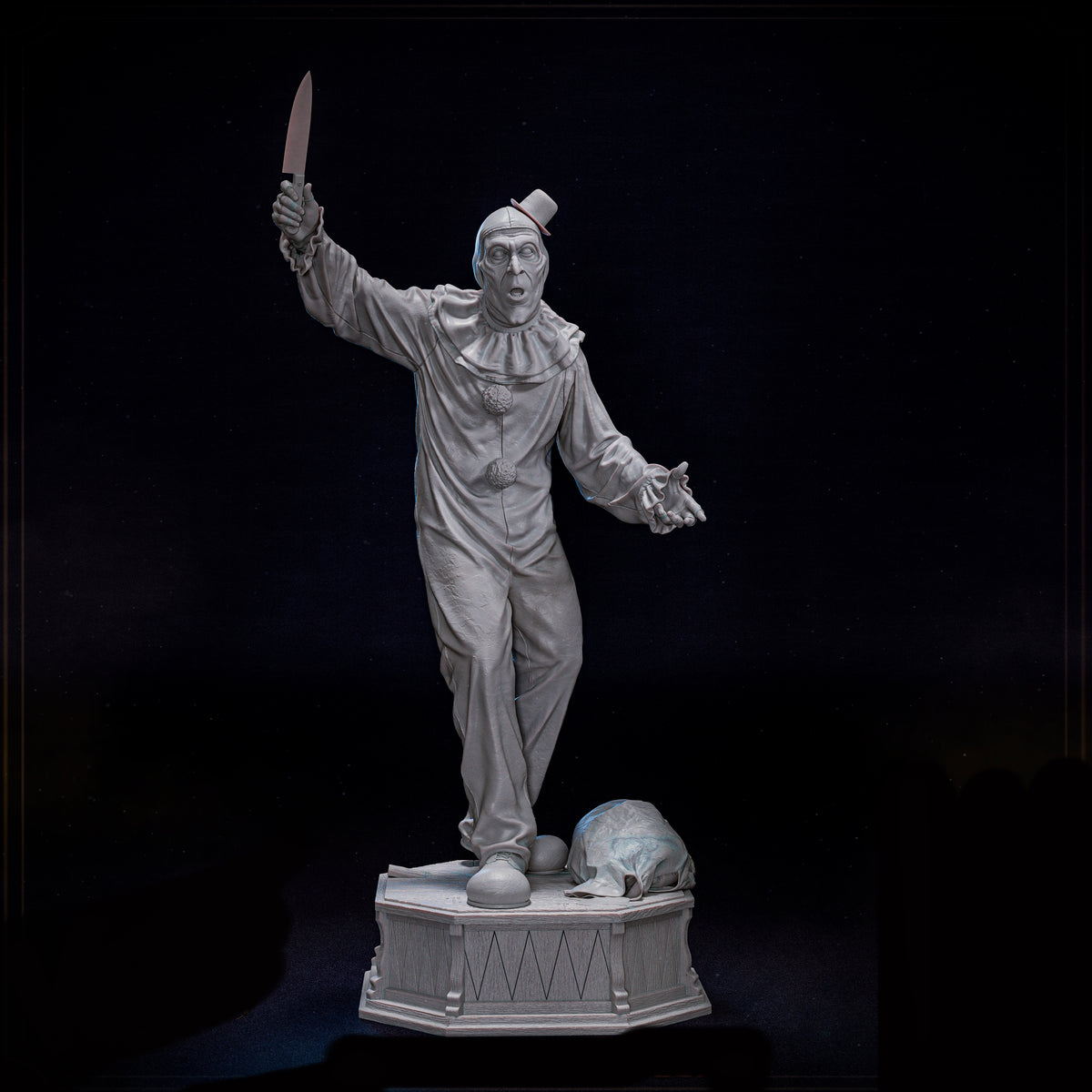 "The Terrifier" Art The Clown Sculpture (75mm to 500mm) - Unassembled/Unpainted/3D Print