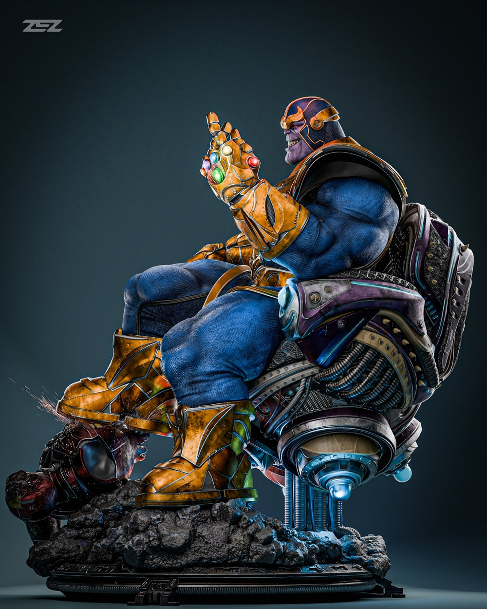 Thanos - The Conqueror of Worlds Sculpt - by ZEZ Studios - Tabletop RPG Miniature - Roleplaying 3D Printed Fantasy Mini