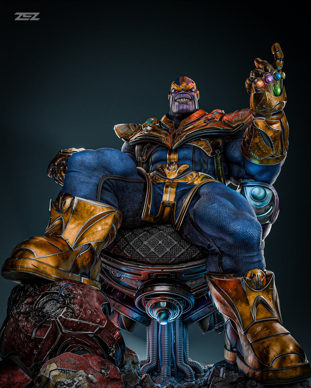 Thanos - The Conqueror of Worlds Sculpt - by ZEZ Studios - Tabletop RPG Miniature - Roleplaying 3D Printed Fantasy Mini