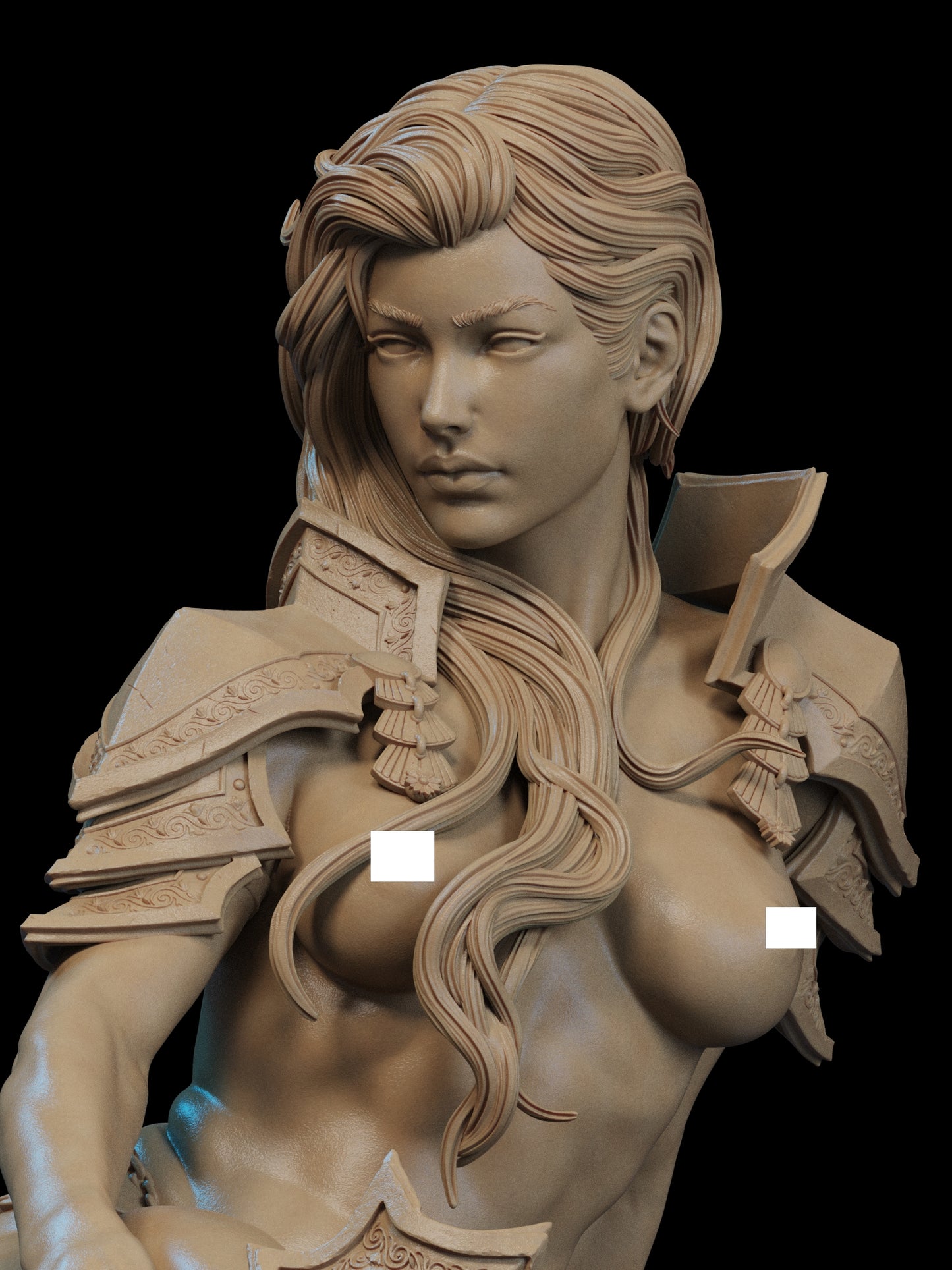 The Ember Queen NSFW Sculpture (75mm to 500mm) - Unassembled/Unpainted/3D Print