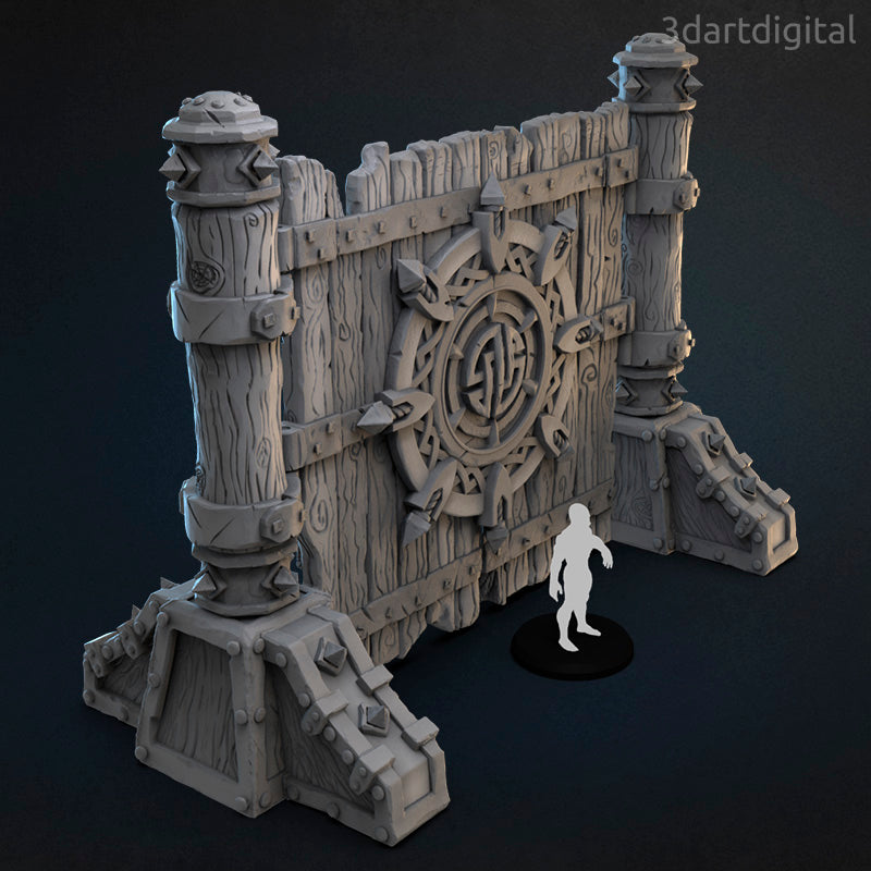 The Gates Of Ferucrane - Terrain - by 3dartDigital - Tabletop RPG Miniature - Roleplaying 3D Printed Fantasy Mini