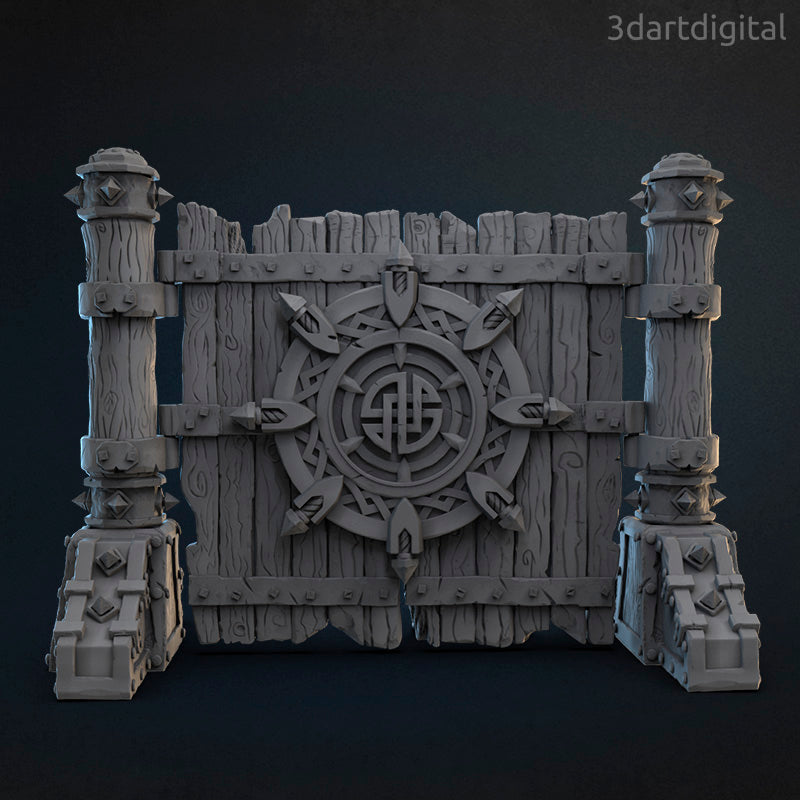 The Gates Of Ferucrane - Terrain - by 3dartDigital - Tabletop RPG Miniature - Roleplaying 3D Printed Fantasy Mini