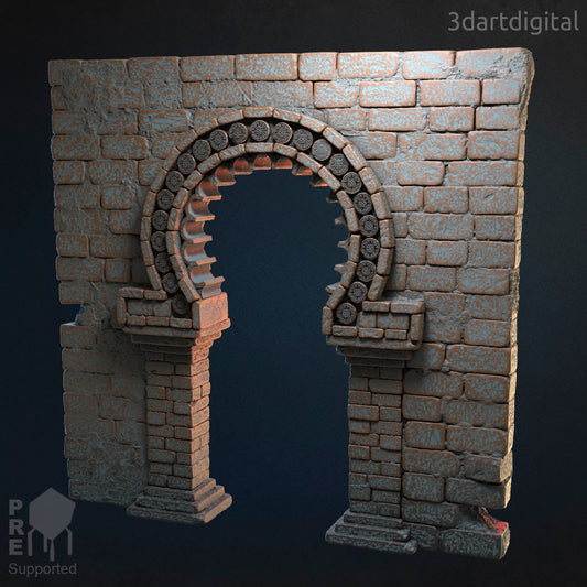 The Gates of Suchtin V2 - Scatter Terrain - by 3dartDigital - Tabletop RPG Miniature - Roleplaying 3D Printed Fantasy Mini