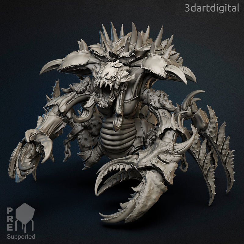 The Headsnipper - Demon - Dungeons and Dragons - by 3dartDigital - Tabletop RPG Miniature - Roleplaying 3D Printed Fantasy Mini