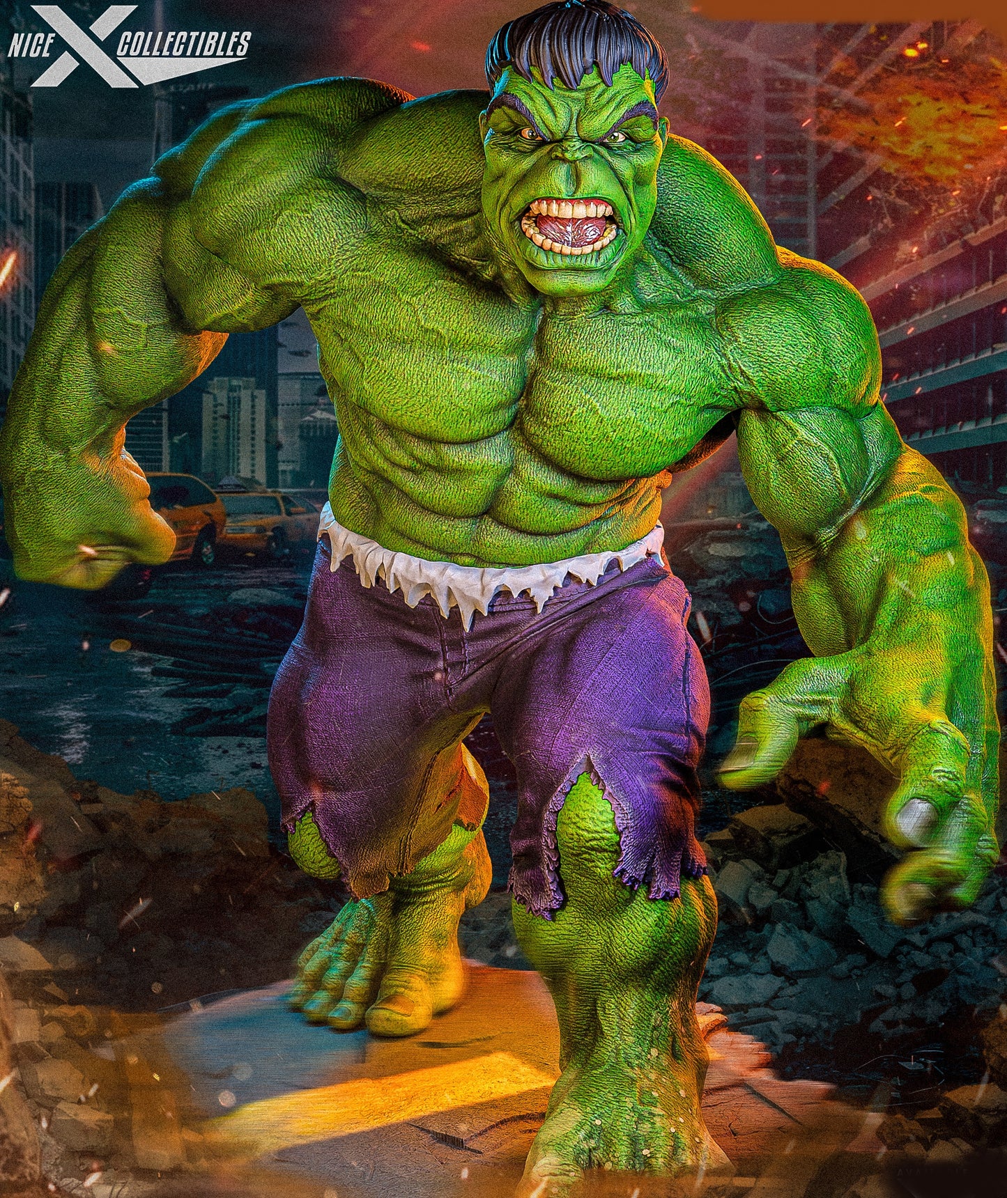 HULK Sculpture (75mm to 500mm) - Unassembled/Unpainted/3D Print