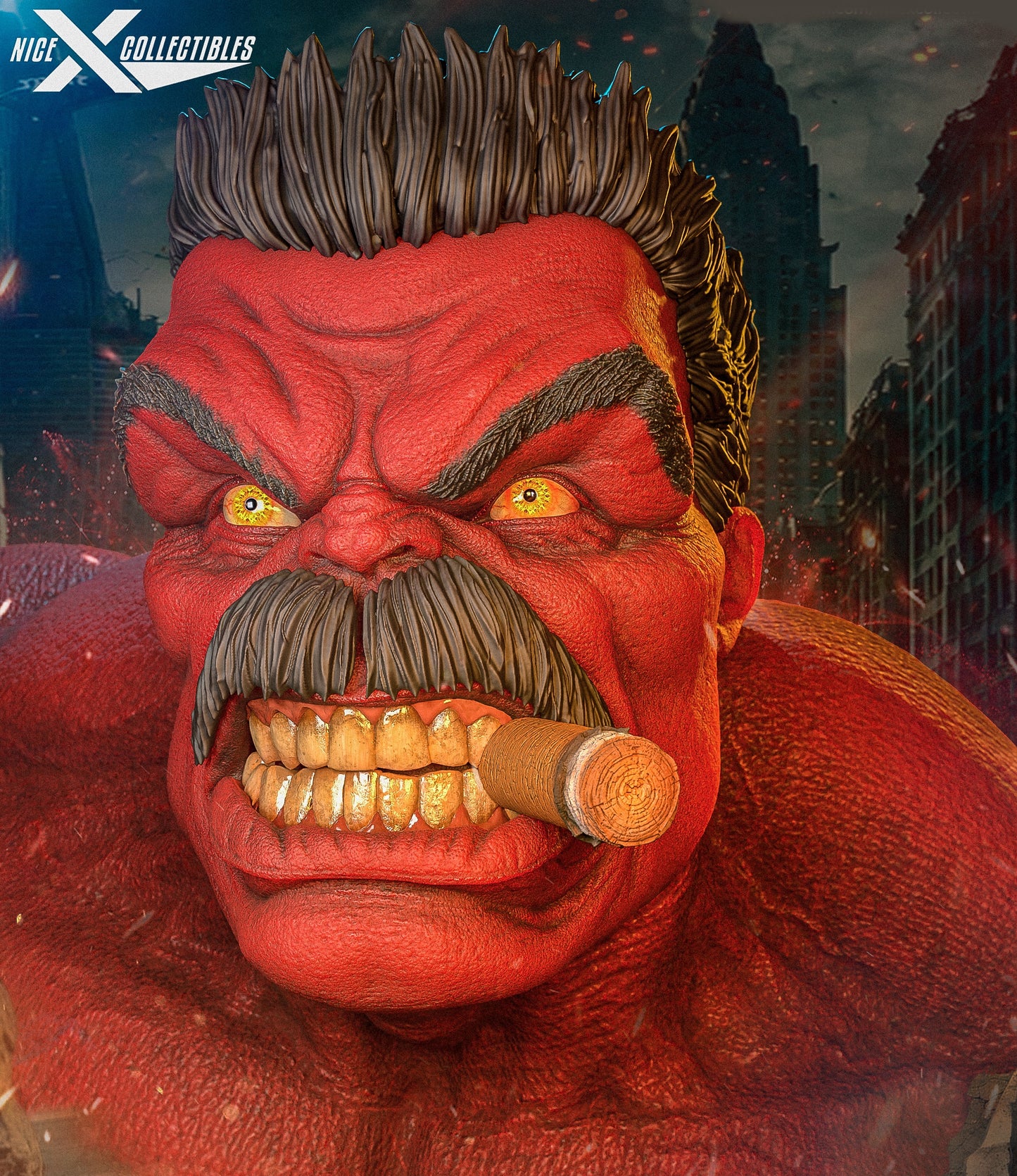 HULK Sculpture (75mm to 500mm) - Unassembled/Unpainted/3D Print