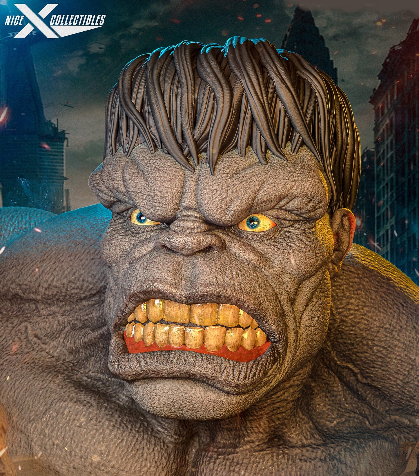 HULK Sculpture (75mm to 500mm) - Unassembled/Unpainted/3D Print
