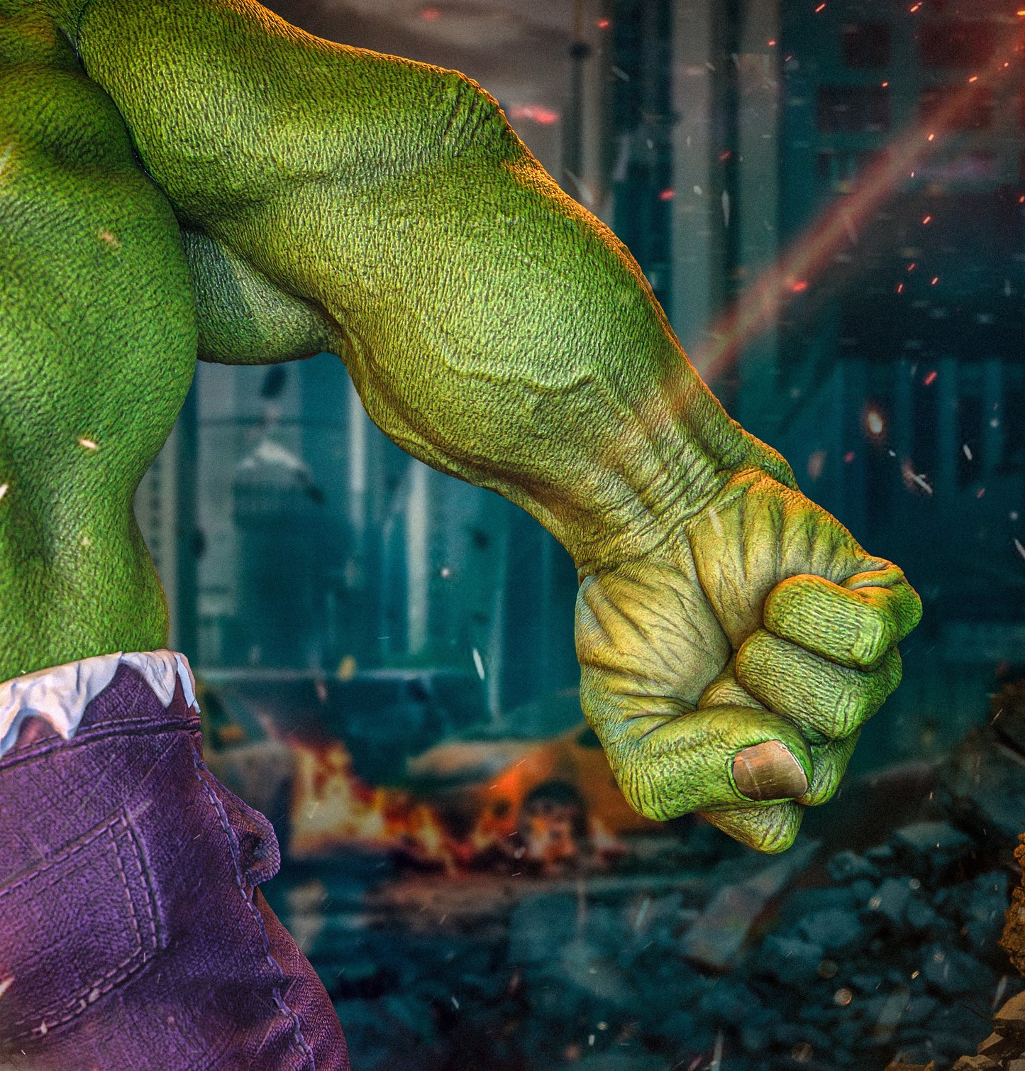 HULK Sculpture (75mm to 500mm) - Unassembled/Unpainted/3D Print