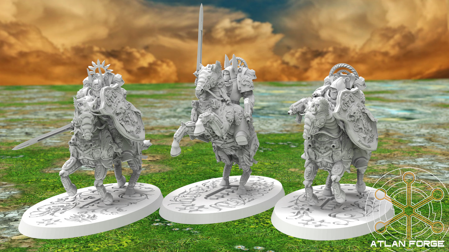 The Knights Angelic - by Atlan Forge - Tabletop RPG Miniature - Roleplaying 3D Printed Fantasy Mini