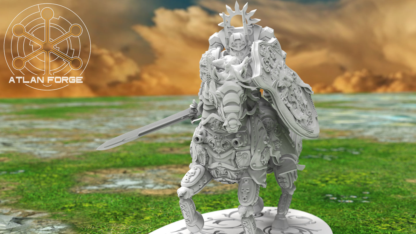 The Knights Angelic - by Atlan Forge - Tabletop RPG Miniature - Roleplaying 3D Printed Fantasy Mini