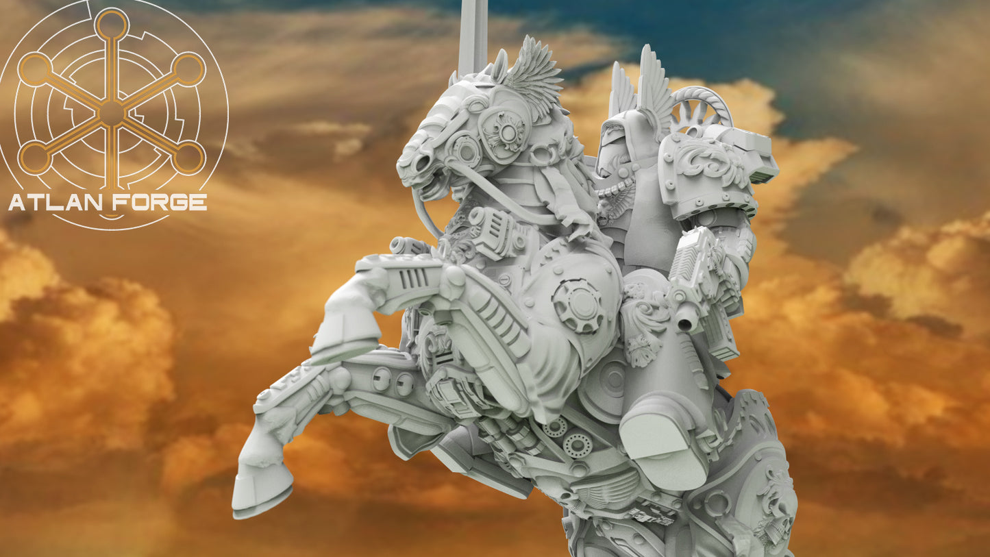 The Knights Angelic - by Atlan Forge - Tabletop RPG Miniature - Roleplaying 3D Printed Fantasy Mini