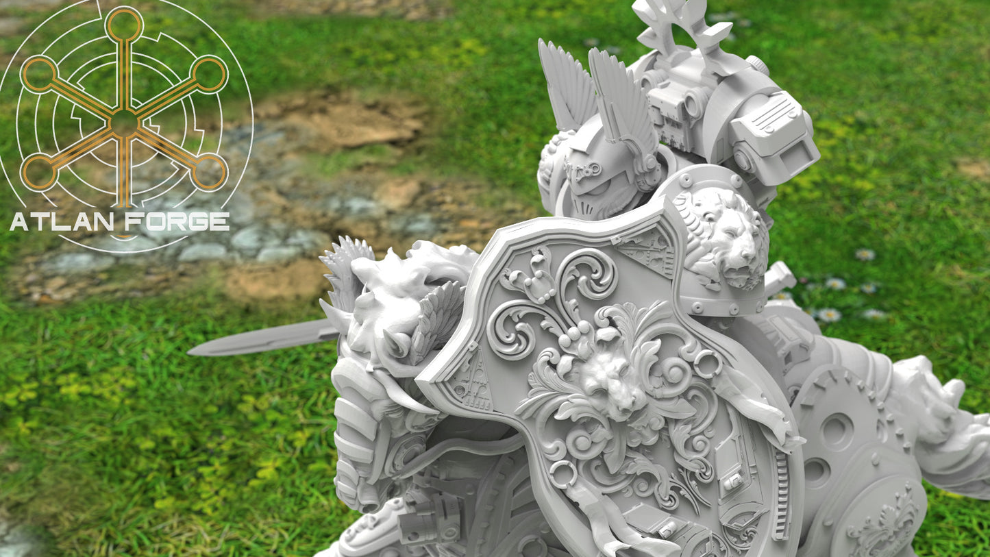 The Knights Angelic - by Atlan Forge - Tabletop RPG Miniature - Roleplaying 3D Printed Fantasy Mini