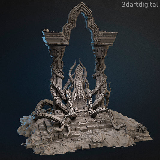 The Living Throne - Scatter Terrain - Dungeons and Dragons - by 3DartDigital- Tabletop RPG Miniature - Roleplaying 3D Printed Fantasy Mini