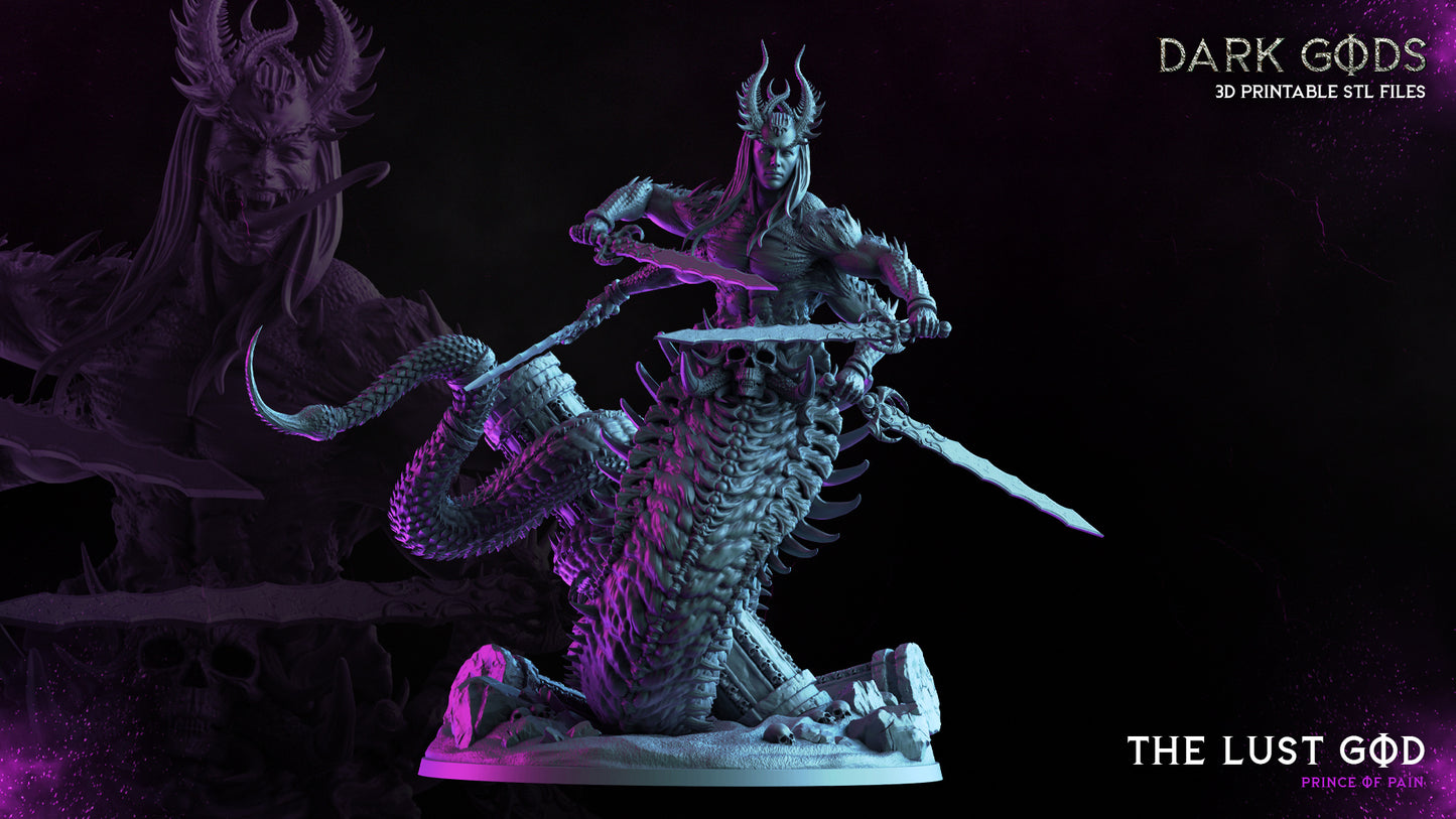 The Lust God - Belial the Lord of Sin - Prince of Pain - by Dark Gods- Tabletop RPG Miniature - Roleplaying 3D Printed Fantasy Mini