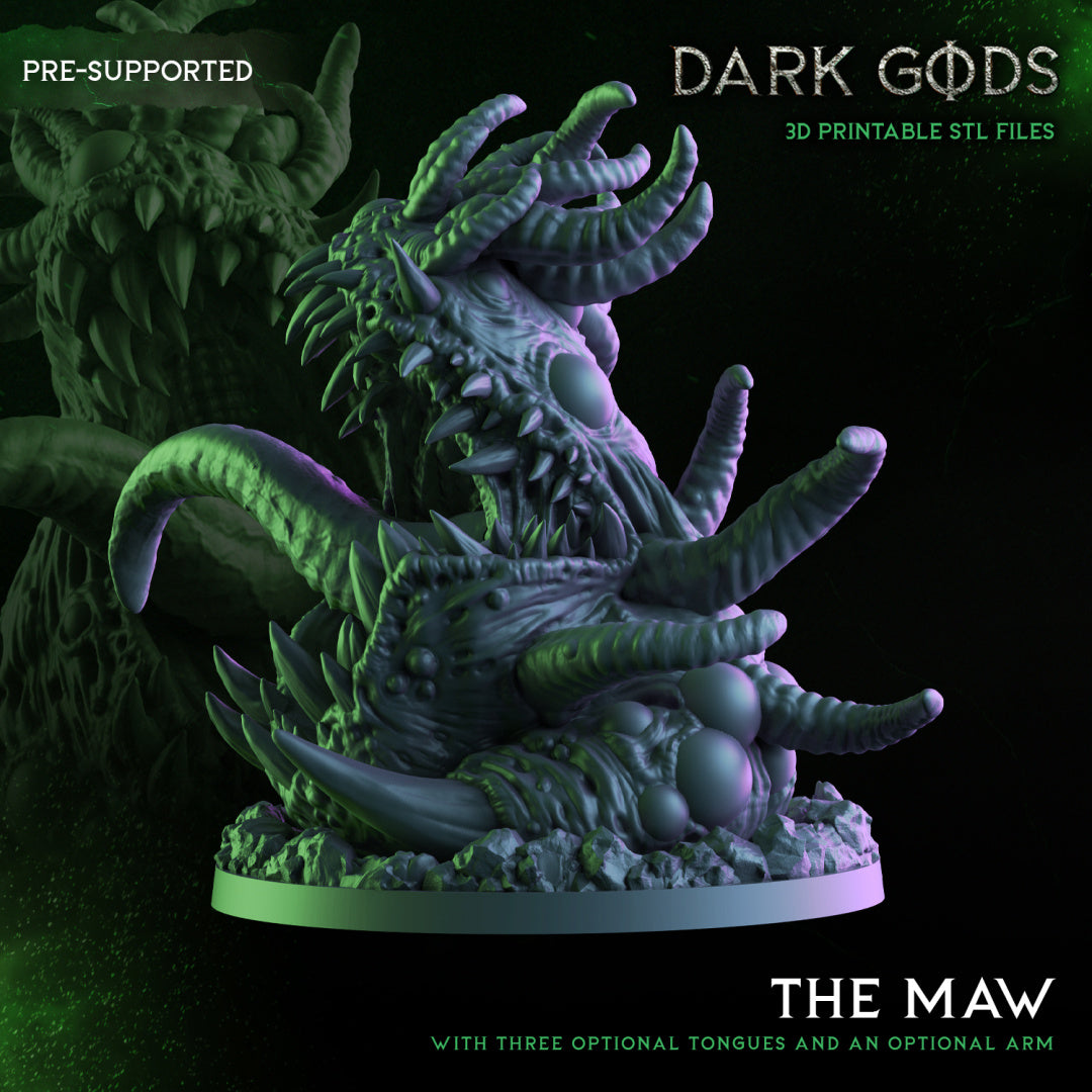 The Maw - lesser Demon - by Dark Gods- Tabletop RPG Miniature - Roleplaying 3D Printed Fantasy Mini