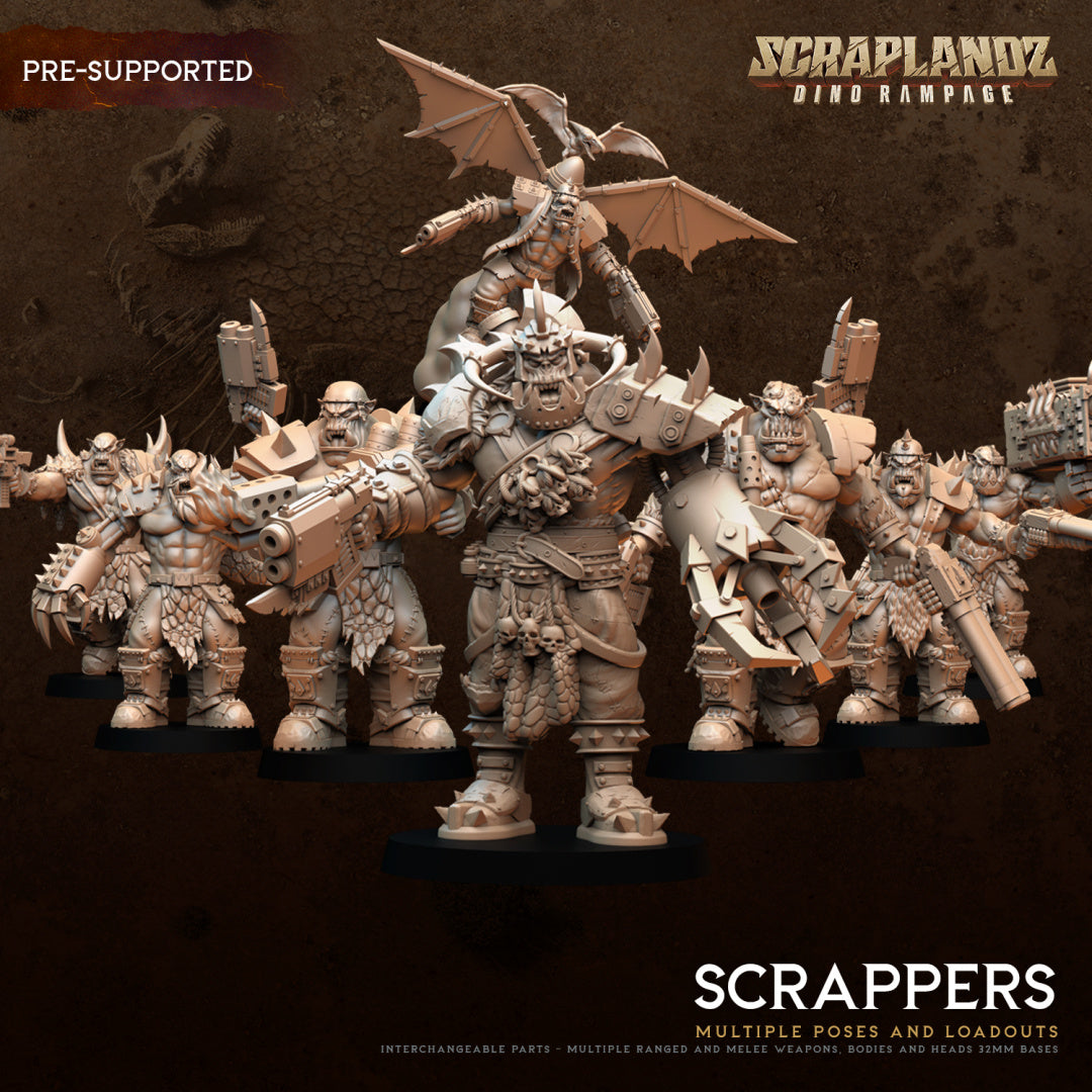 Orkaz - The Scrappers - by Dark Gods- Tabletop RPG Miniature - Roleplaying 3D Printed Fantasy Mini