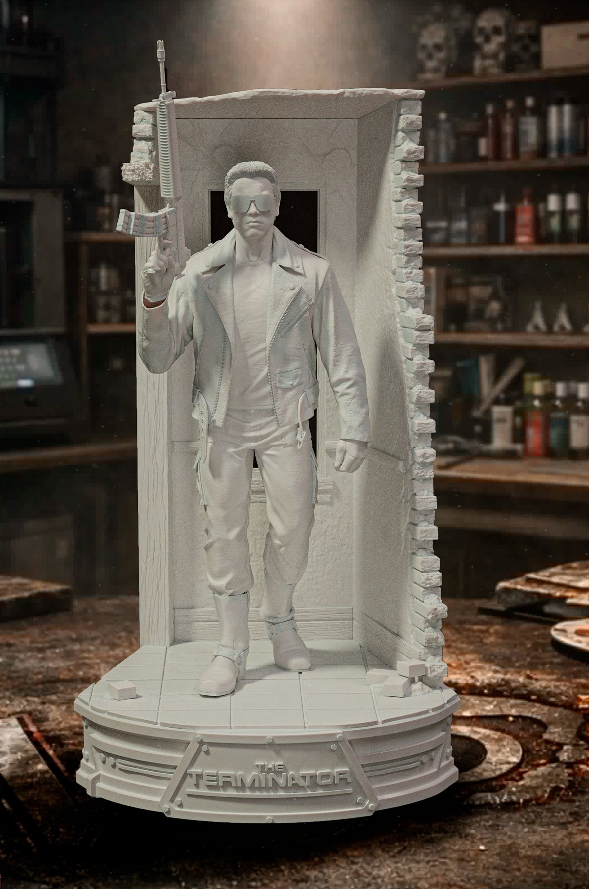 The Terminator (1984) Sculpture (75 mm à 500 mm) - Non assemblé/Non peint/Impression 3D