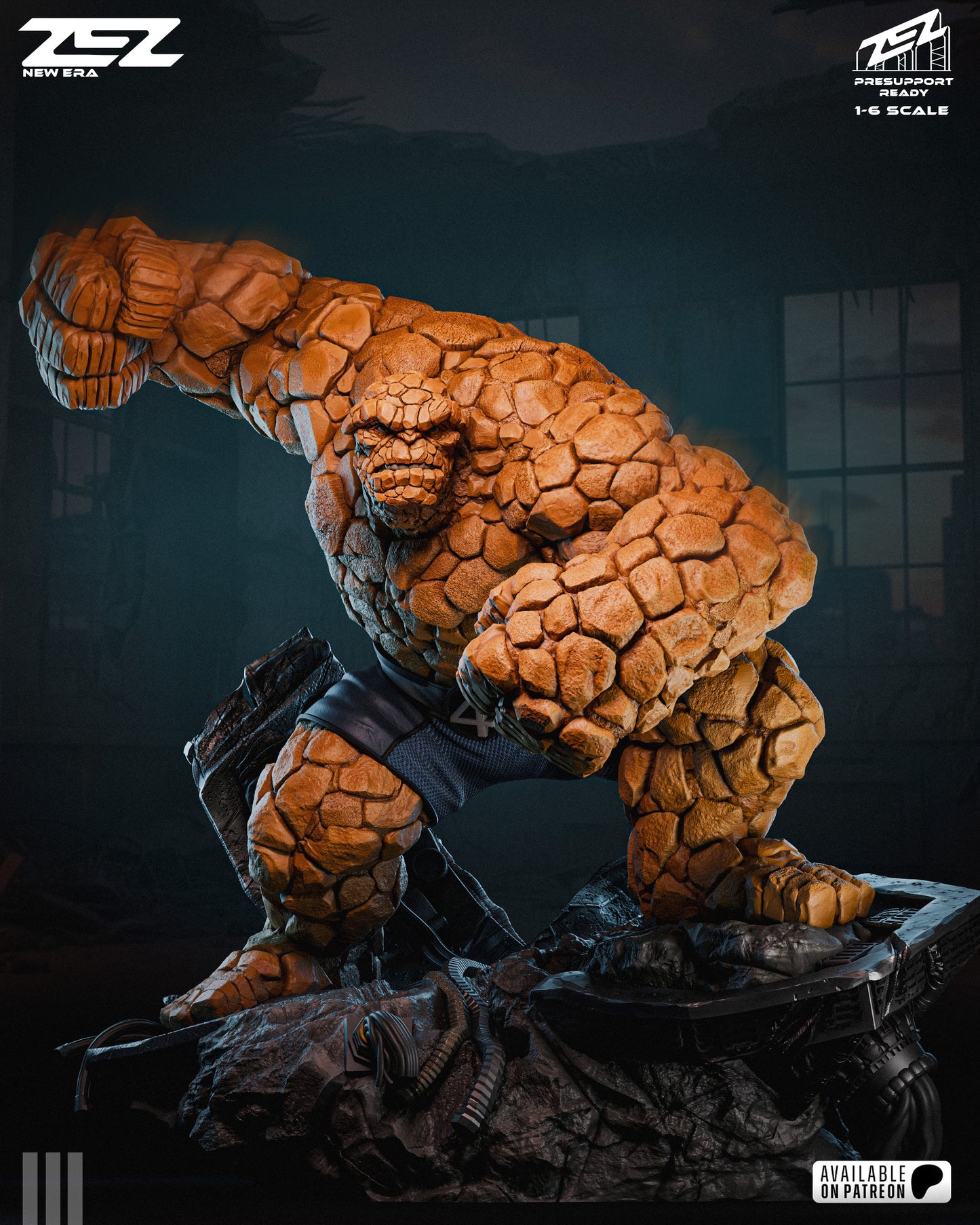 The Thing Sculpture (75mm to 500mm) - Unassembled/Unpainted/3D Print